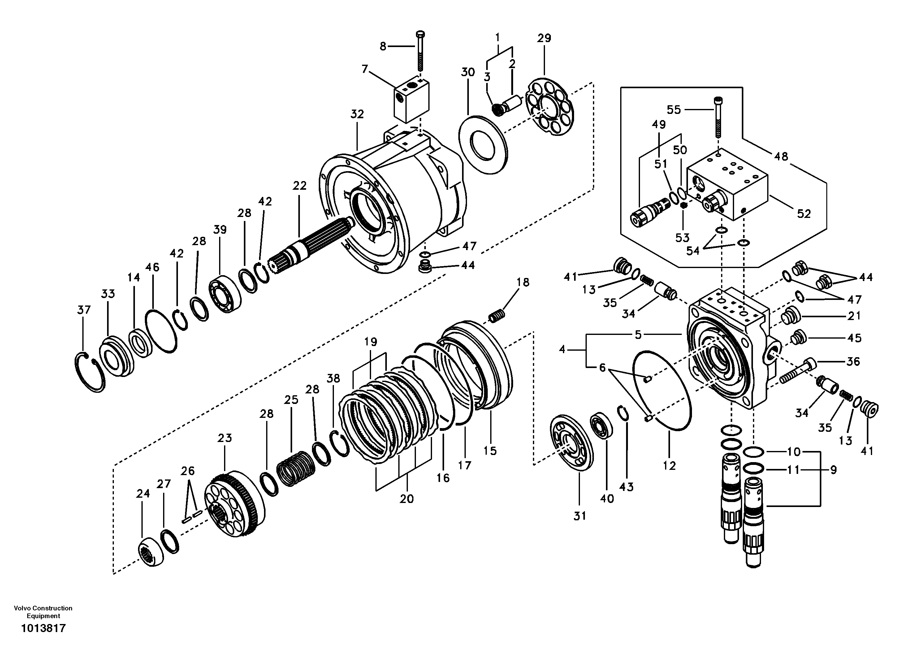Swing motor — volvo parts diagram