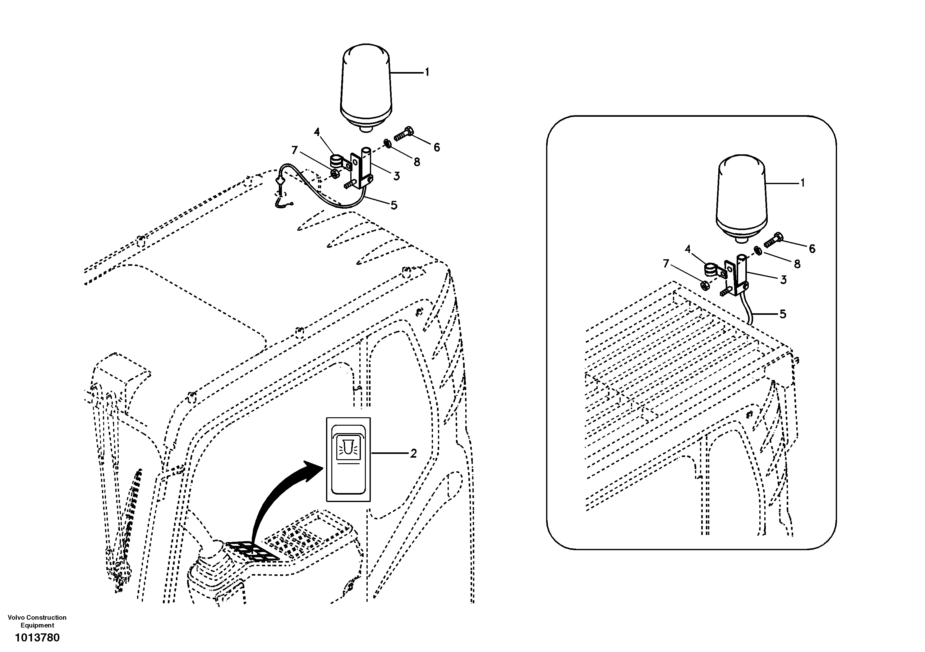 Rotating beacon — volvo parts diagram