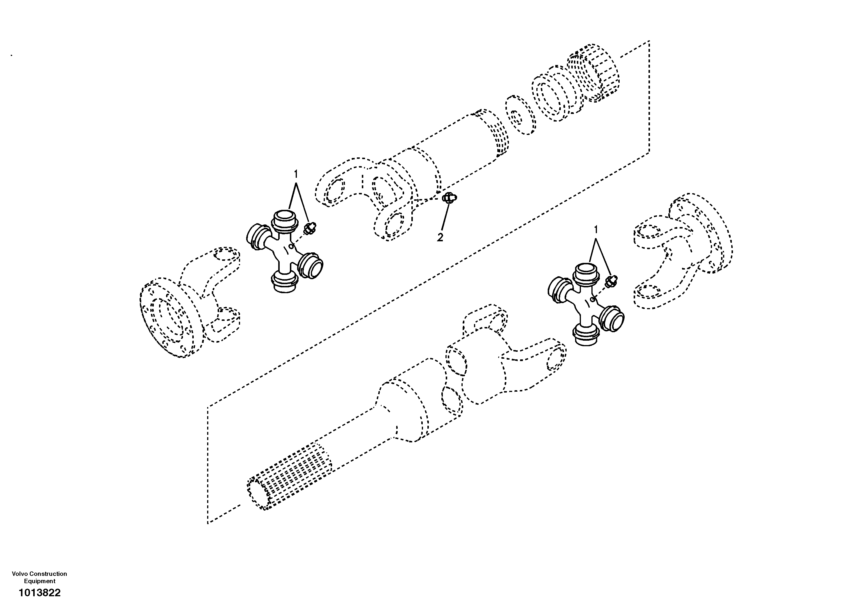 Propeller shaft, rear — volvo parts diagram