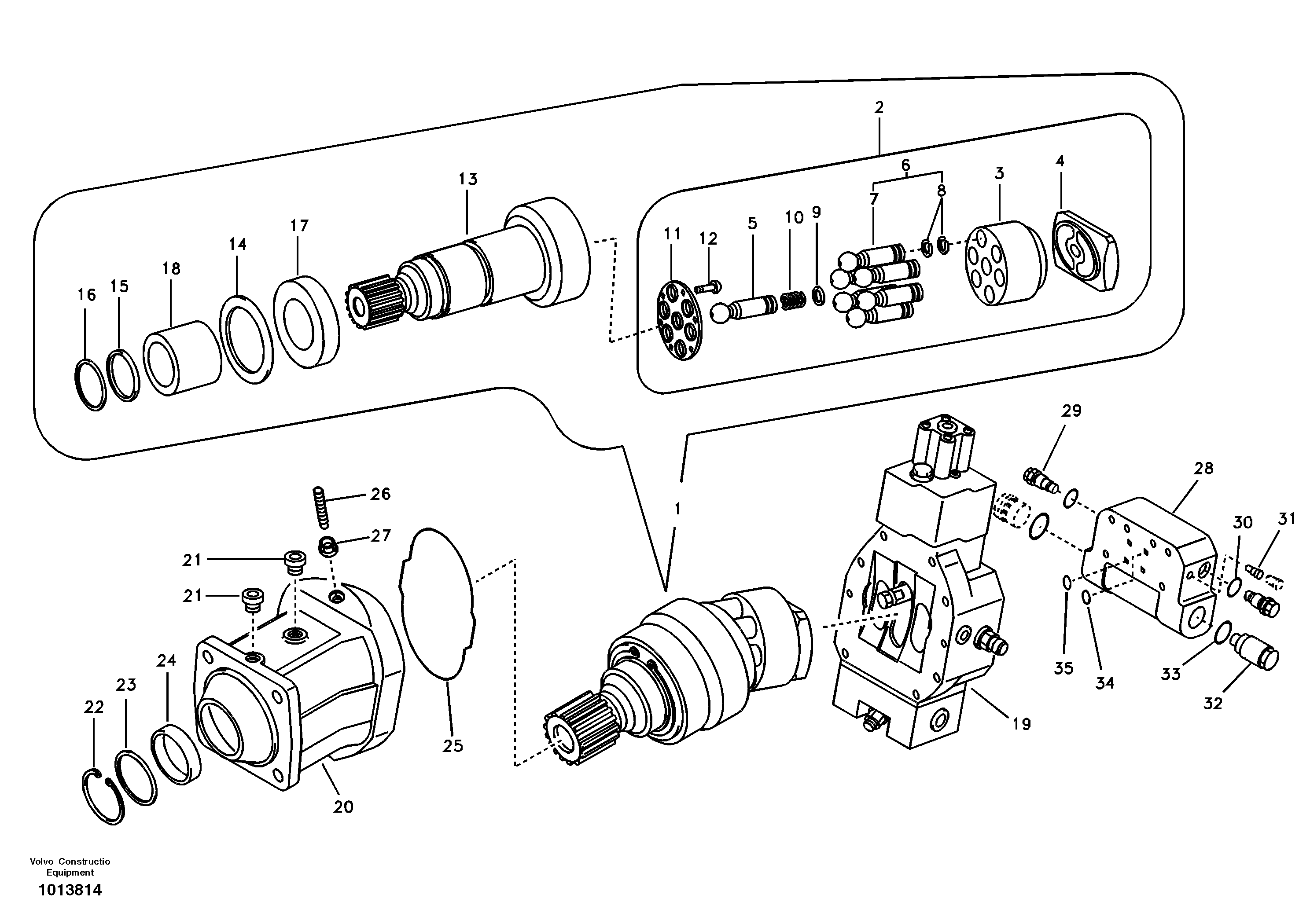 Travel motor — volvo parts diagram