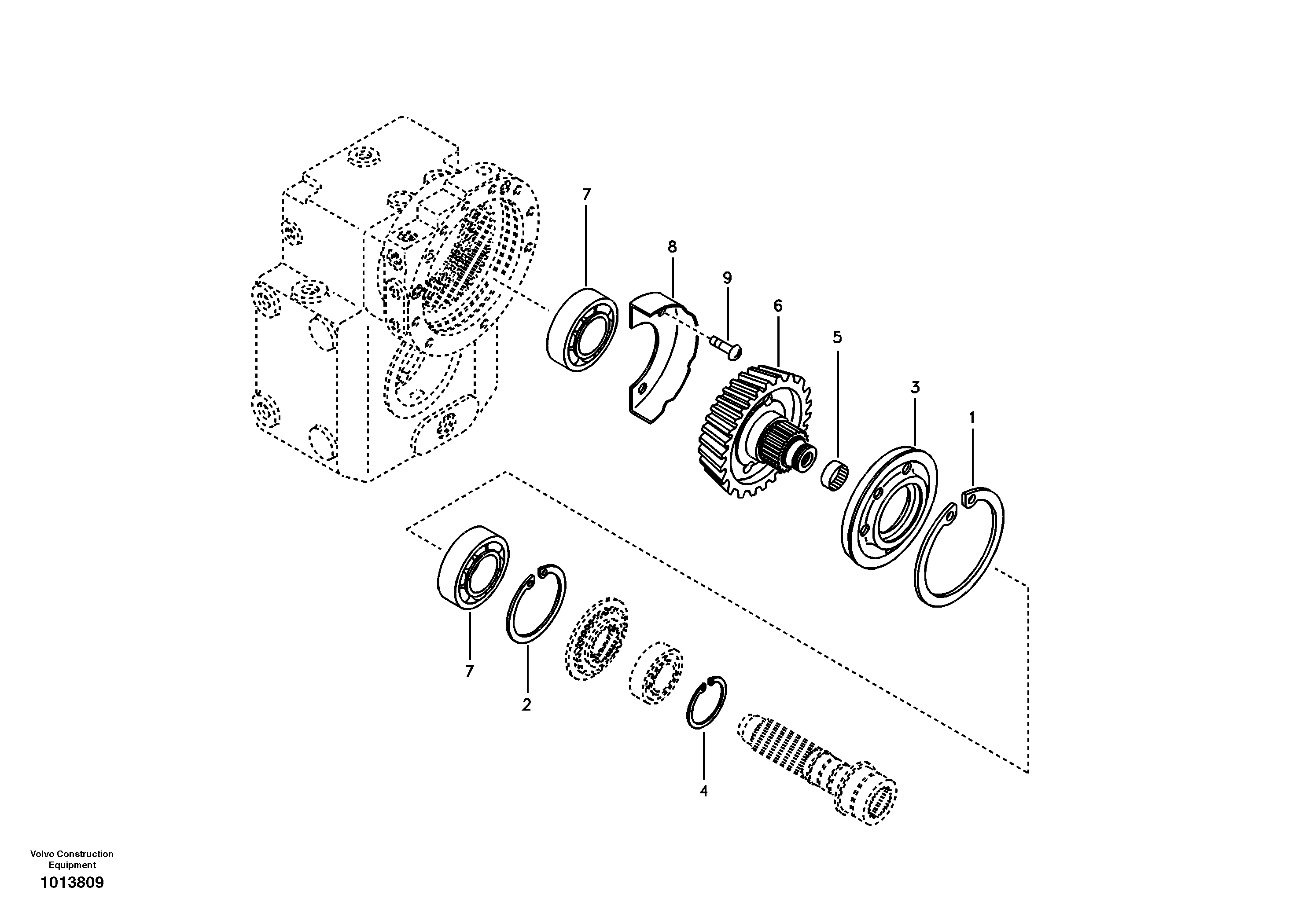Spur gear drive — volvo parts diagram