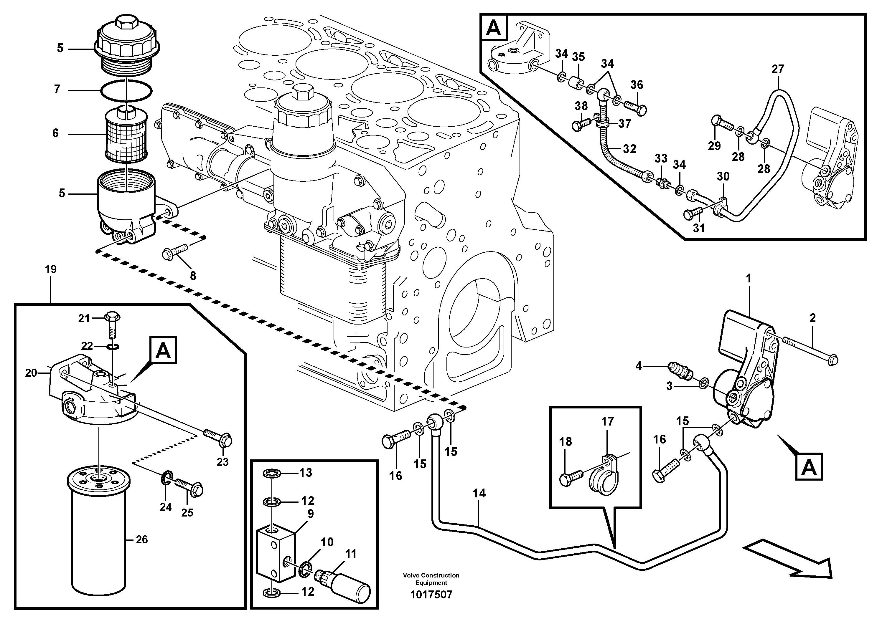 Fuel pump — volvo parts diagram
