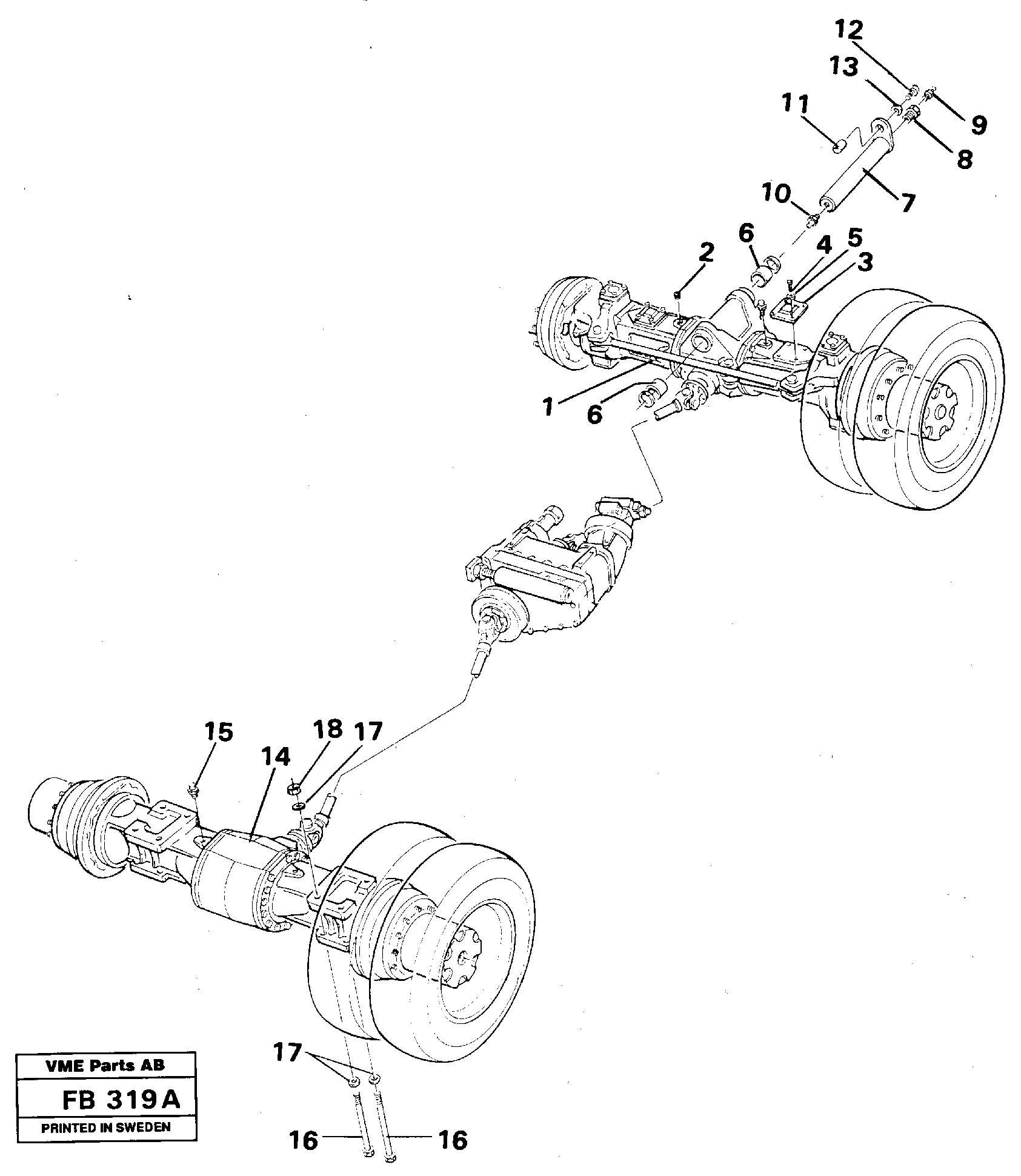 Drive shaft, mounting — volvo parts diagram