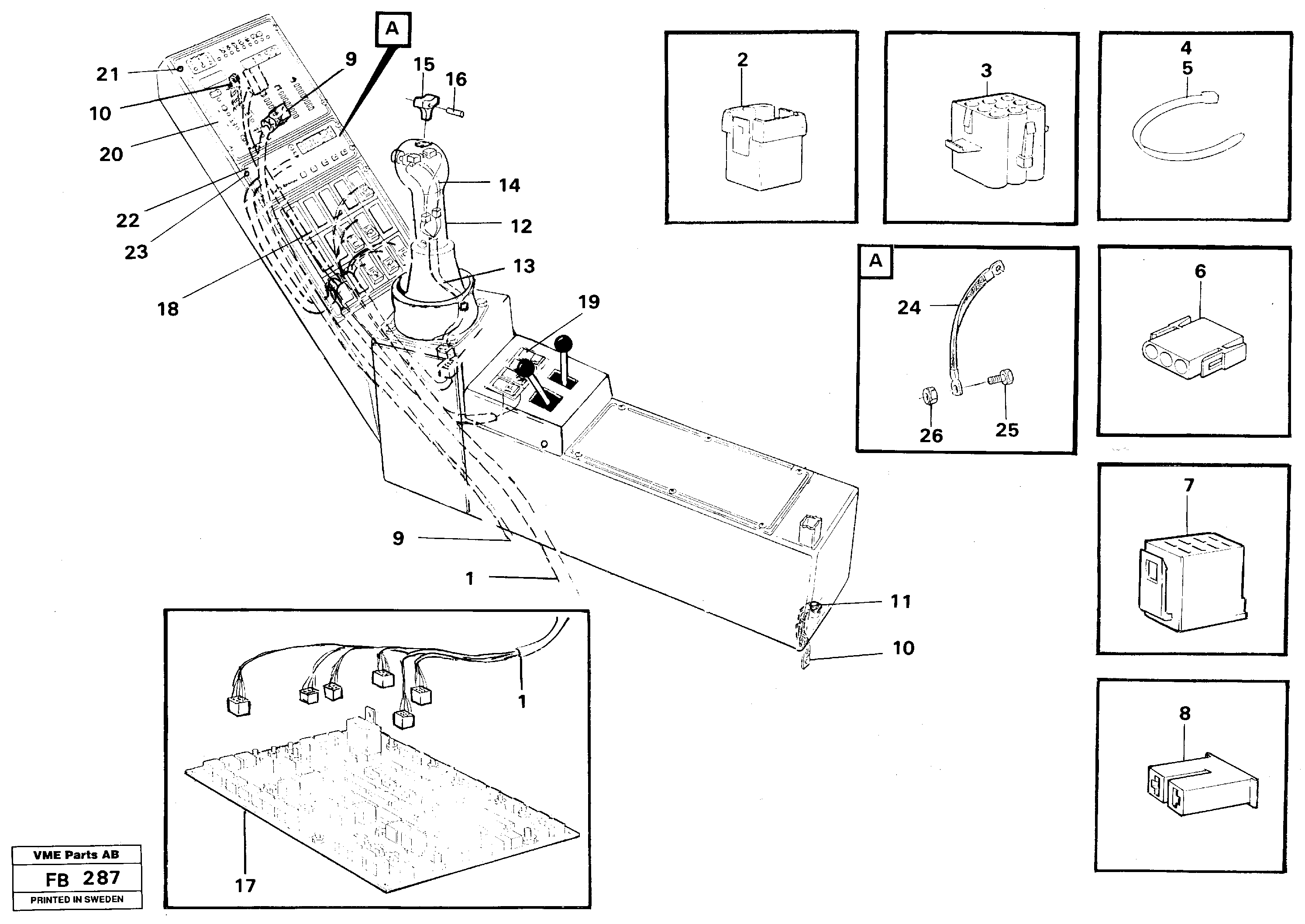 Cable harness, Side panel, Rh — volvo parts diagram