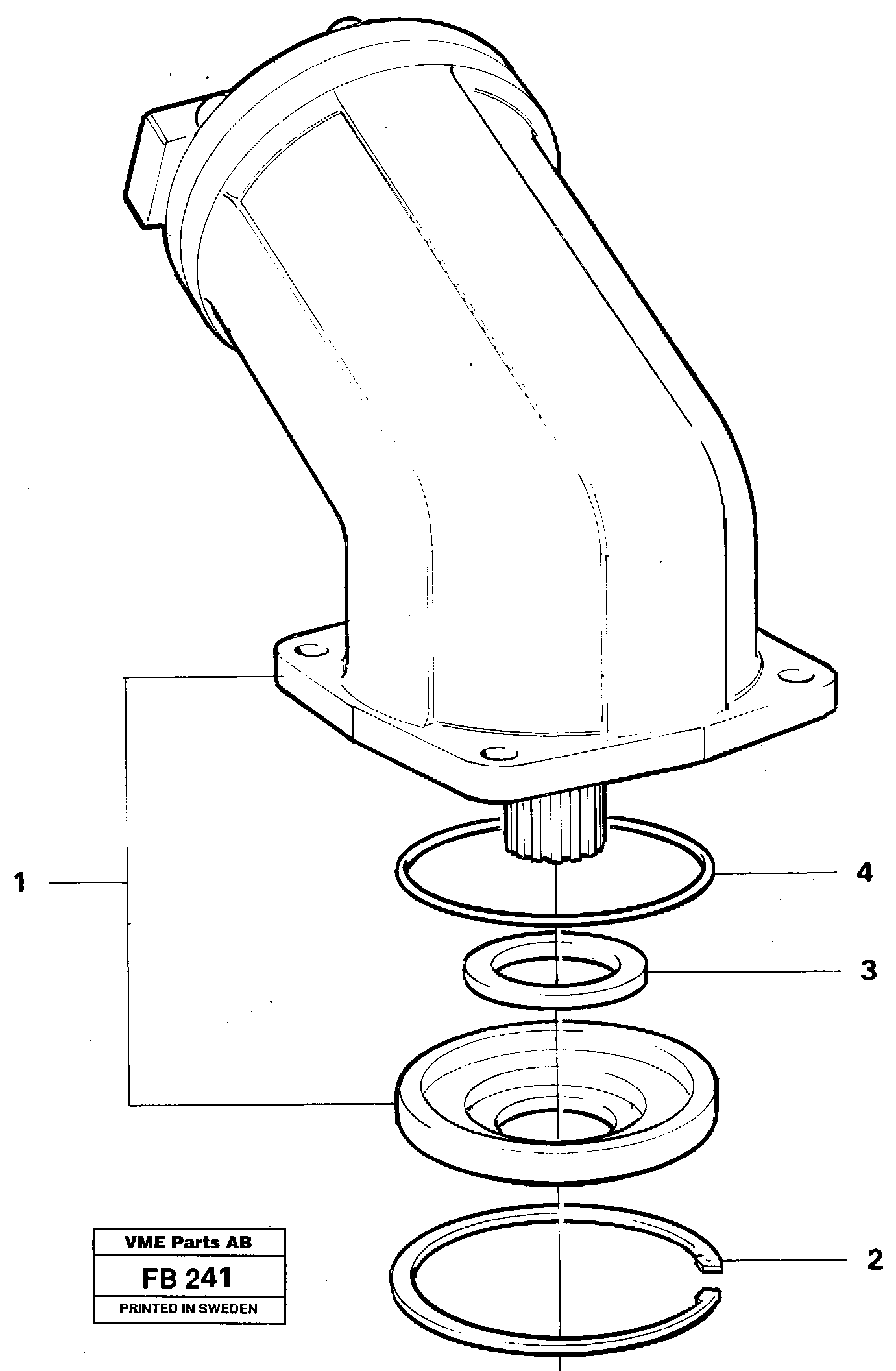 Hydraulic motor, slew gear box — volvo parts diagram