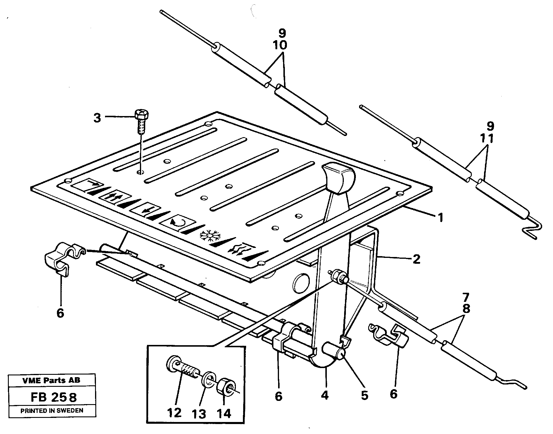 Heater control — volvo parts diagram
