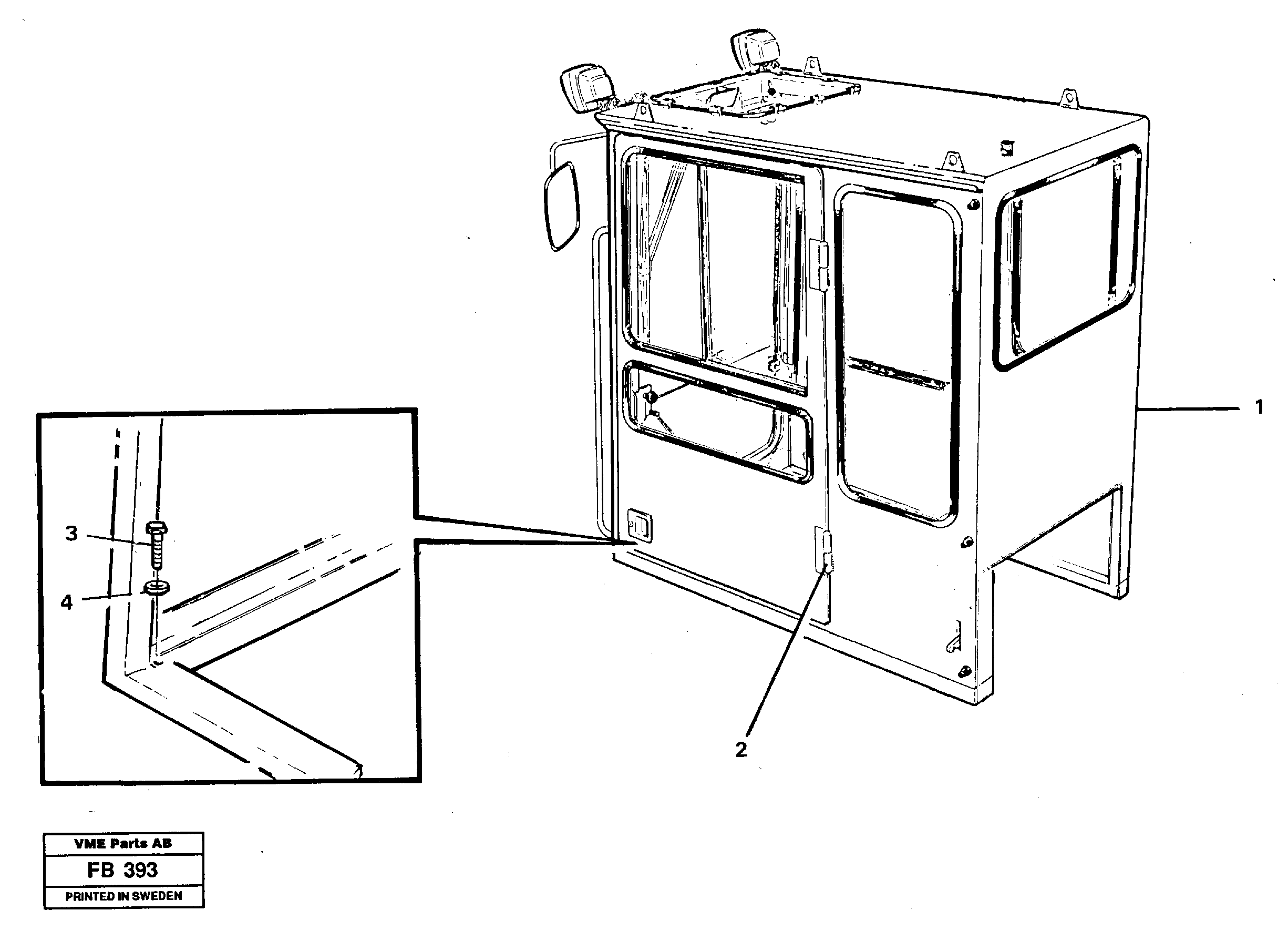Operator's cab — volvo parts diagram