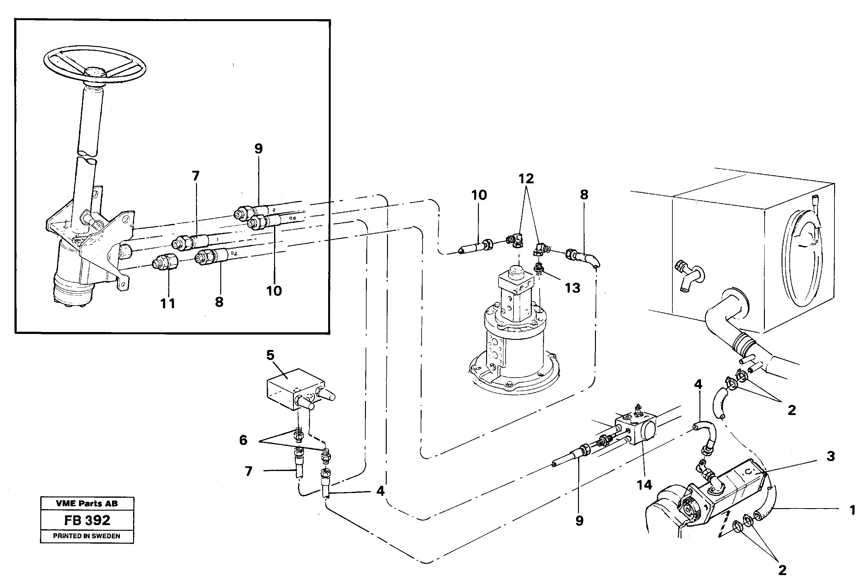 Steering system — volvo parts diagram
