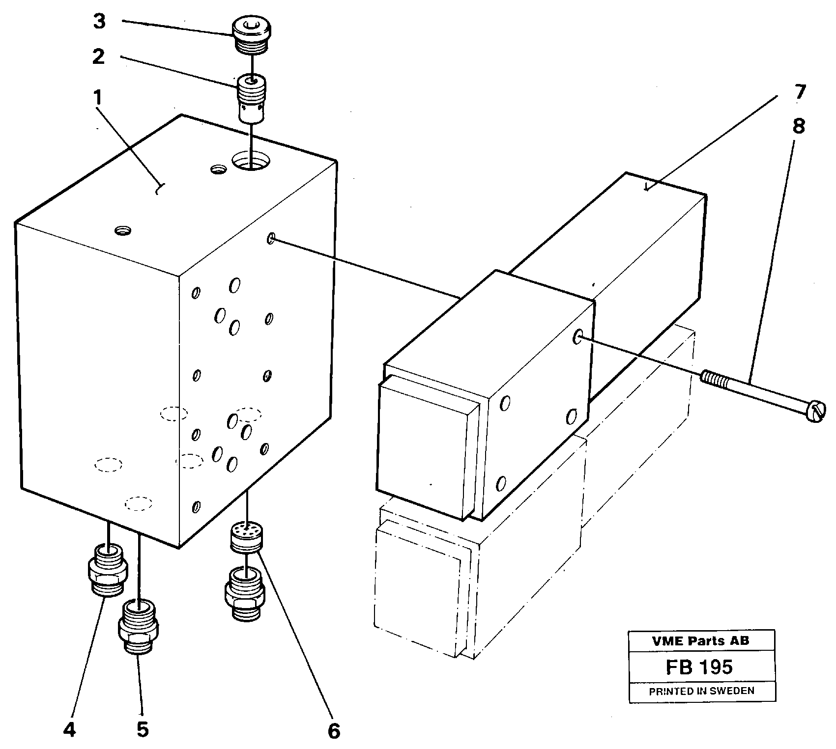 Valve block hydraulic quick fit  14246054 — volvo parts diagram