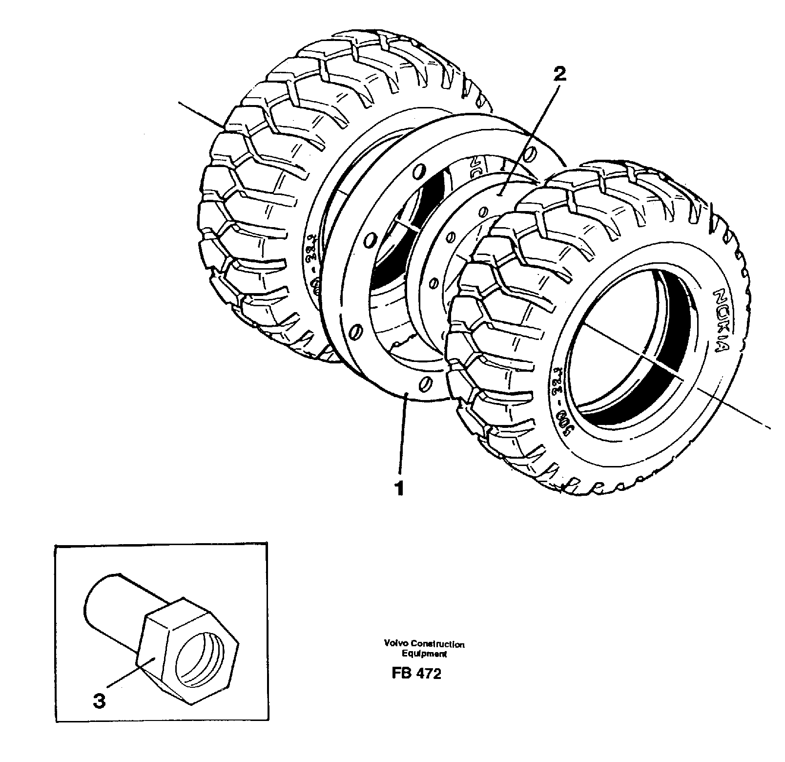 Stone guard ring 14263919 — volvo parts diagram