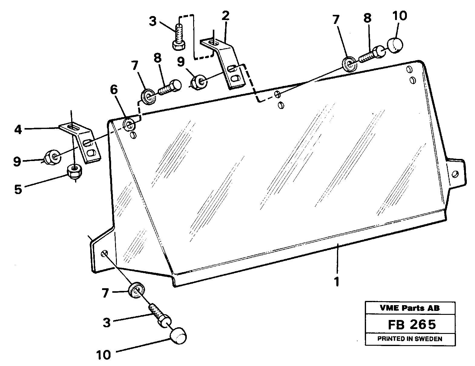 Sun visor Outer  14250635 — volvo parts diagram