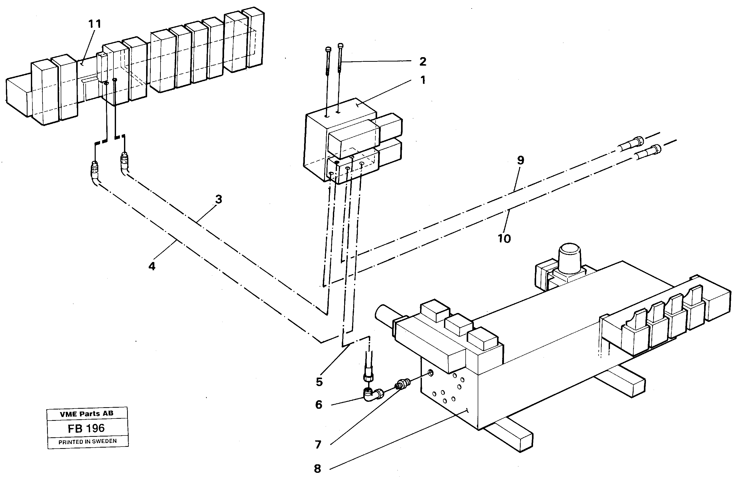 Hydraulic quickfit equipment in base machine  14246054 — volvo parts diagram