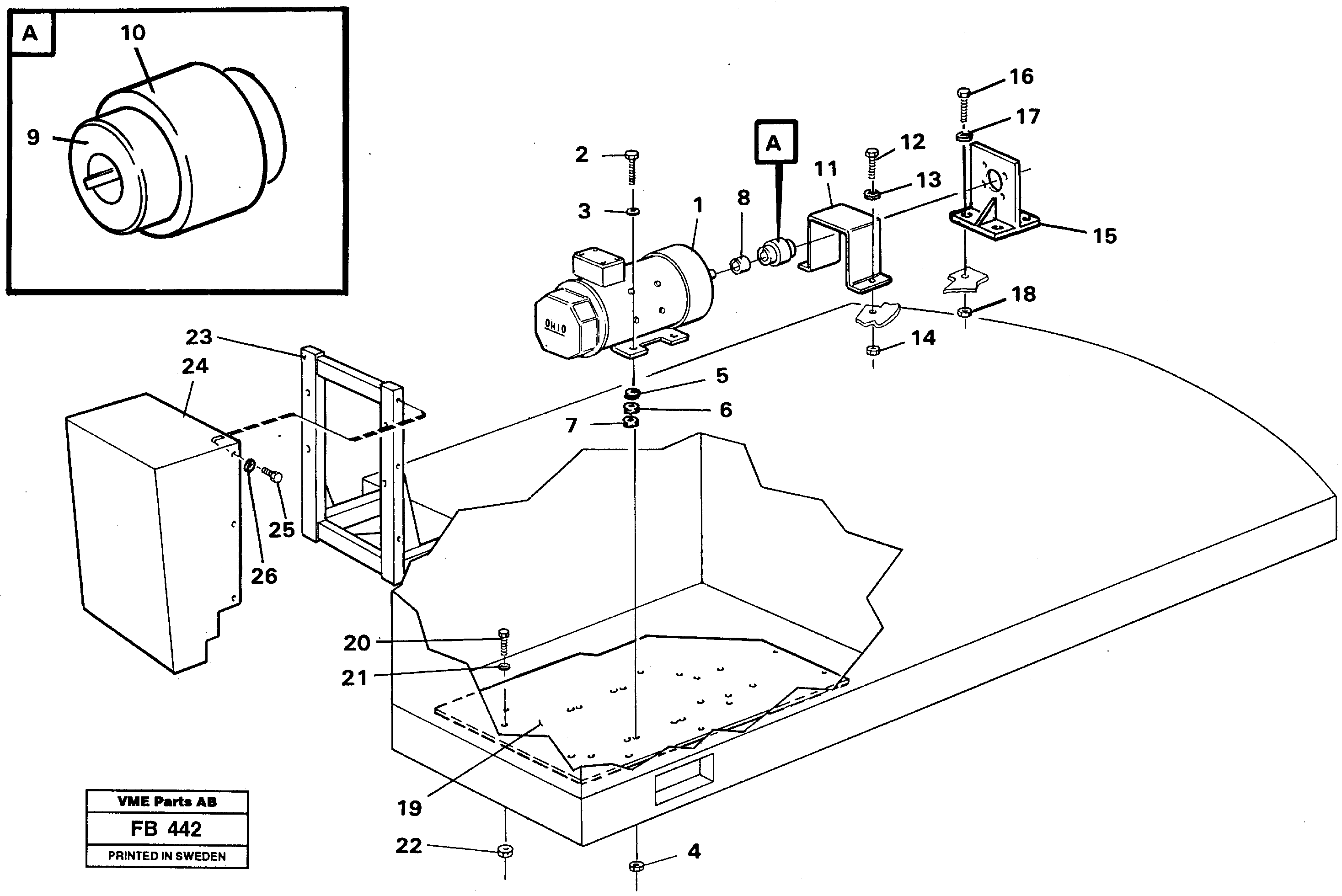 Magnet equipment Ohio, alternator anchorage  14263260 — volvo parts diagram