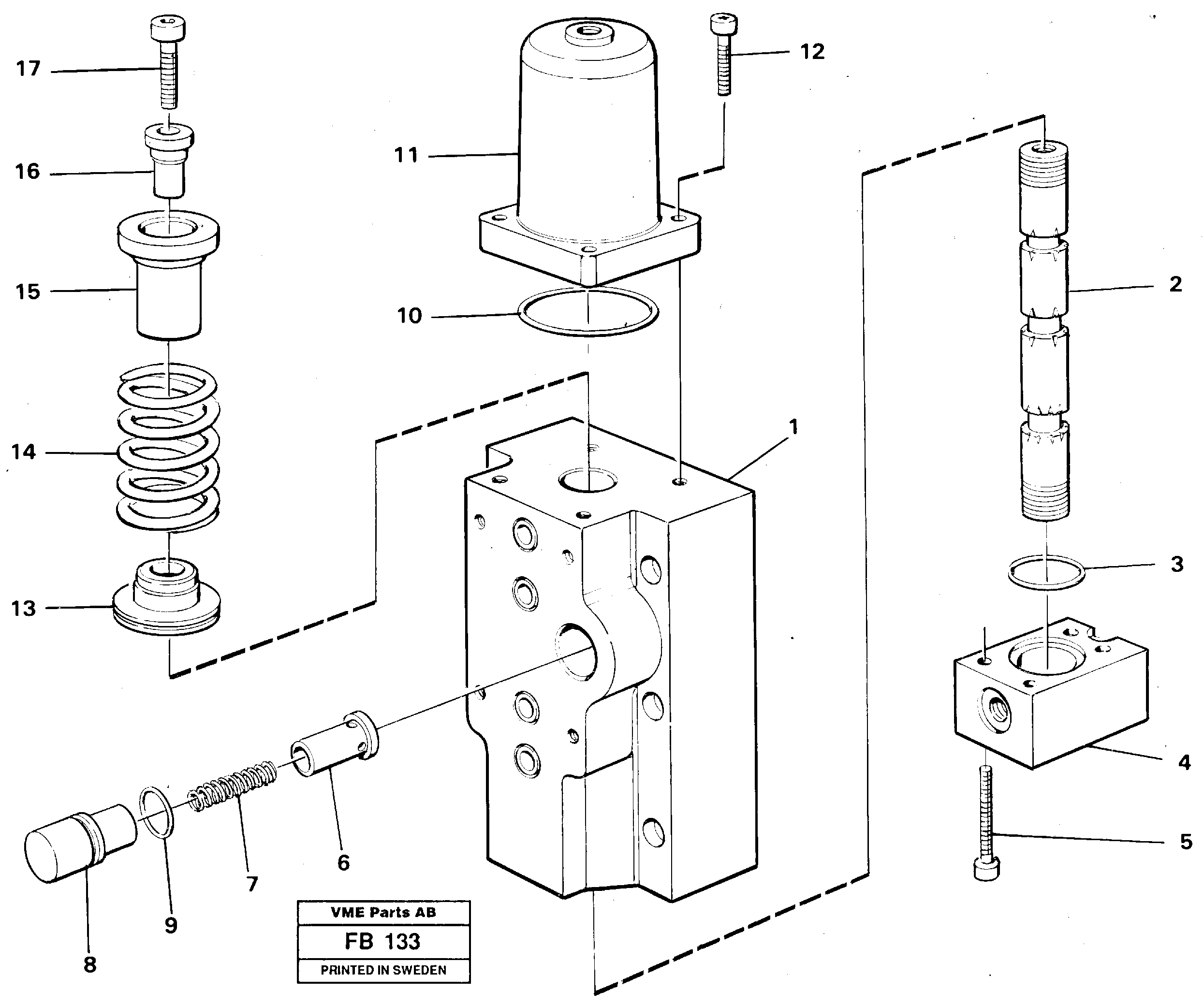Four-way valve Secondary transport — volvo parts diagram