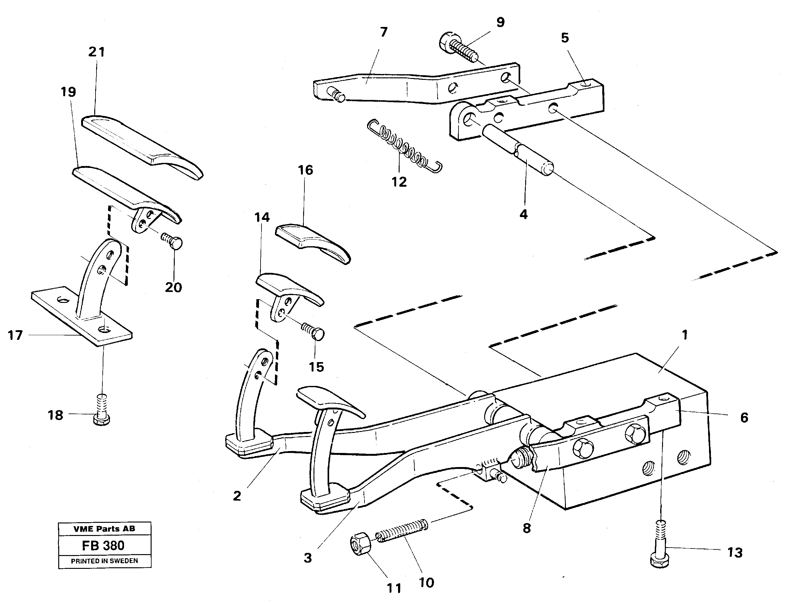 Pedal valve with foot rest — volvo parts diagram