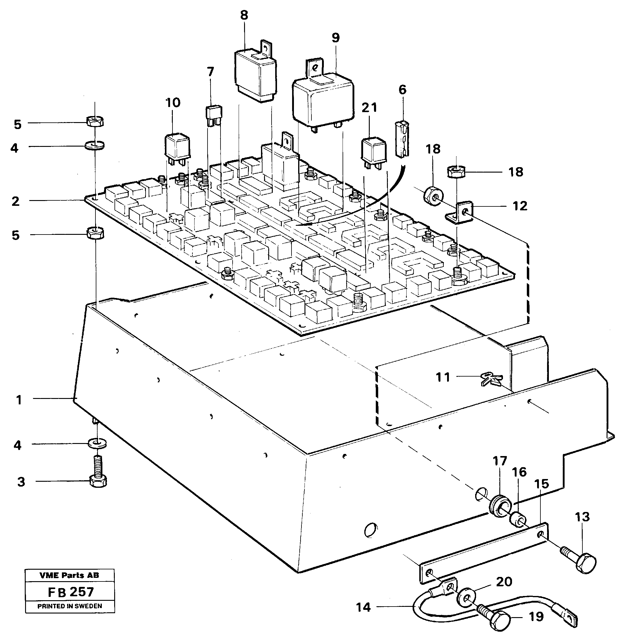 Electrical distribution box — volvo parts diagram