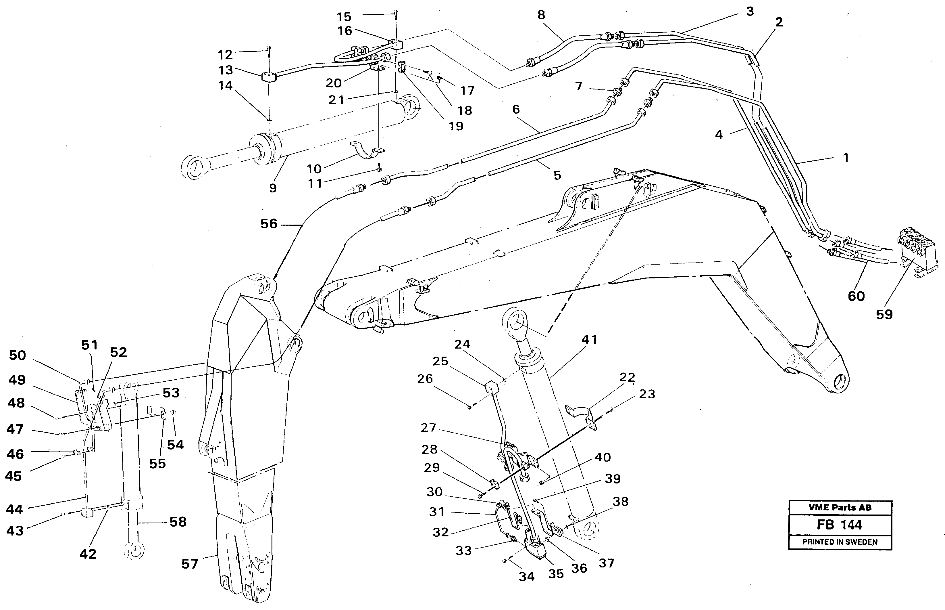 Hydr.backhoe equipm.5.20mdipper arm 2.80m — volvo parts diagram