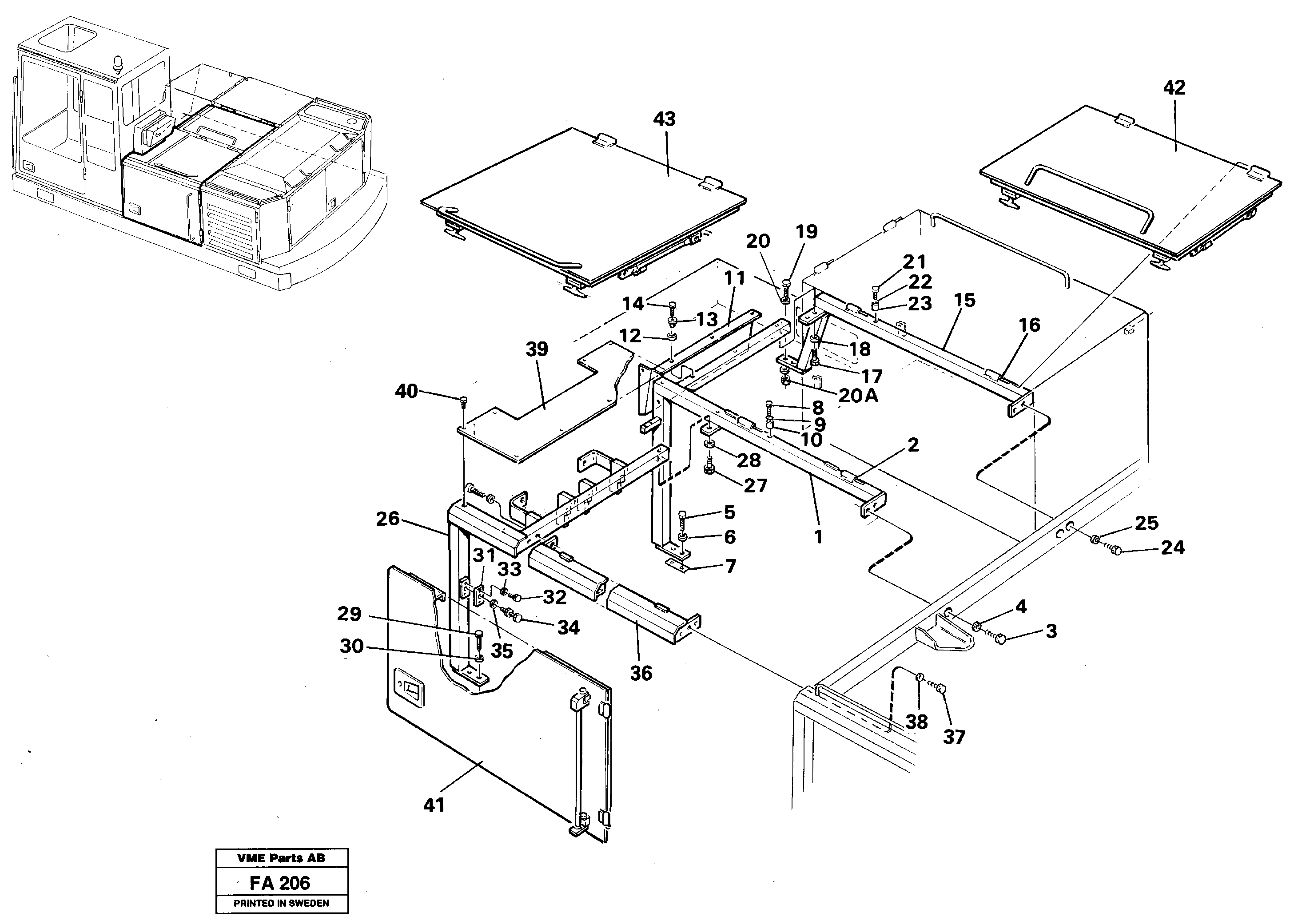 Engine cover Centre — volvo parts diagram