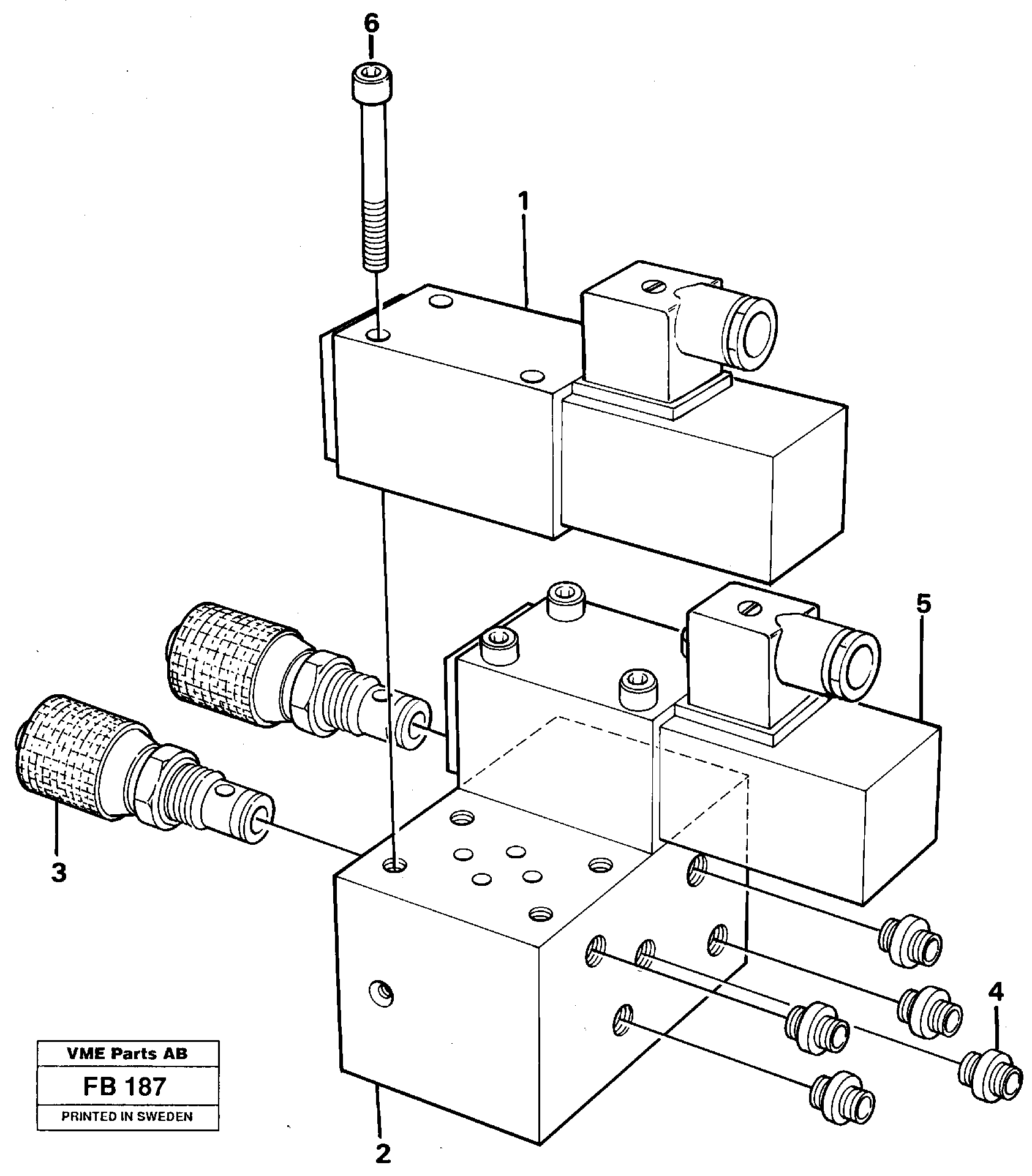 Control block, end pos. dampening — volvo parts diagram