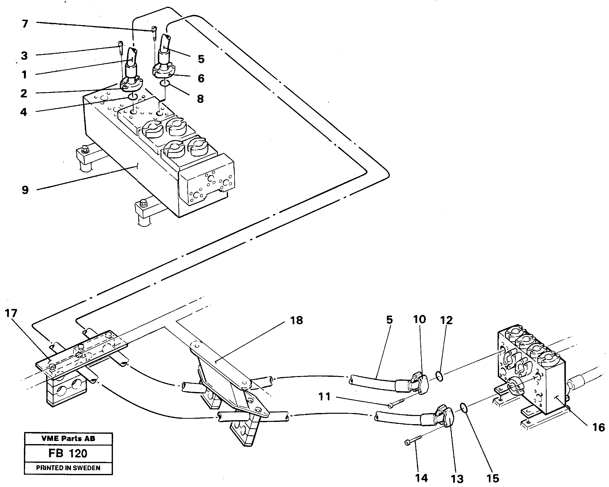 Hydraulic system, bucket — volvo parts diagram