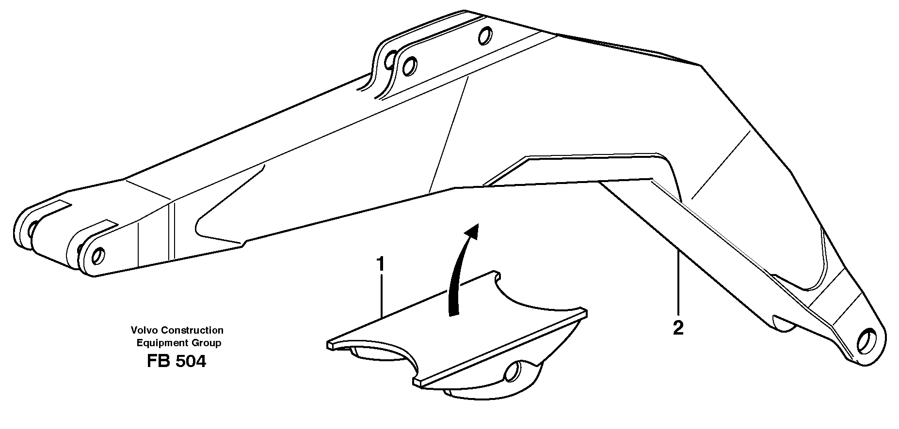 Extra boom cylinder attachment 14019518 — volvo parts diagram