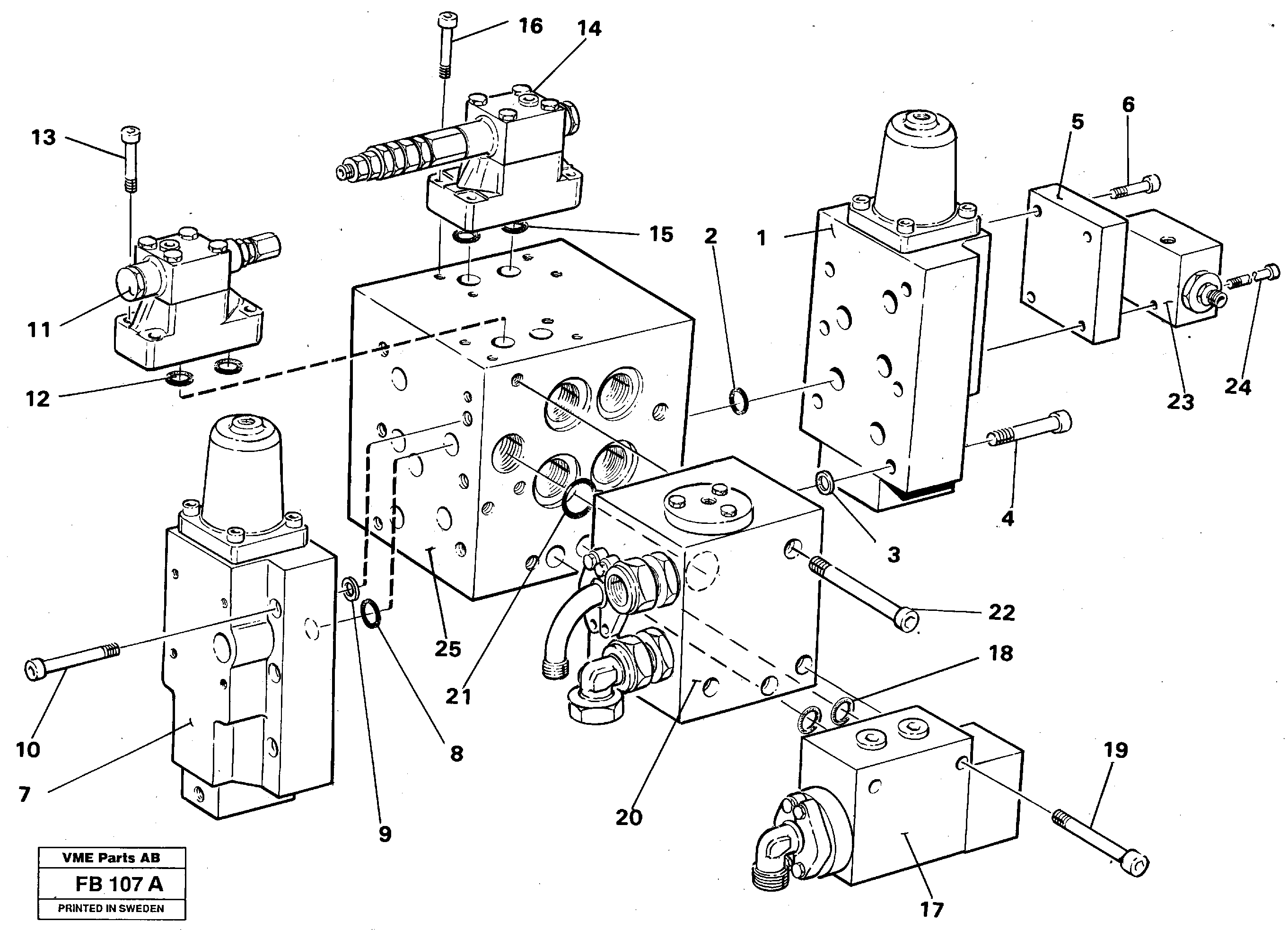 Slew valve assembly Valves — volvo parts diagram