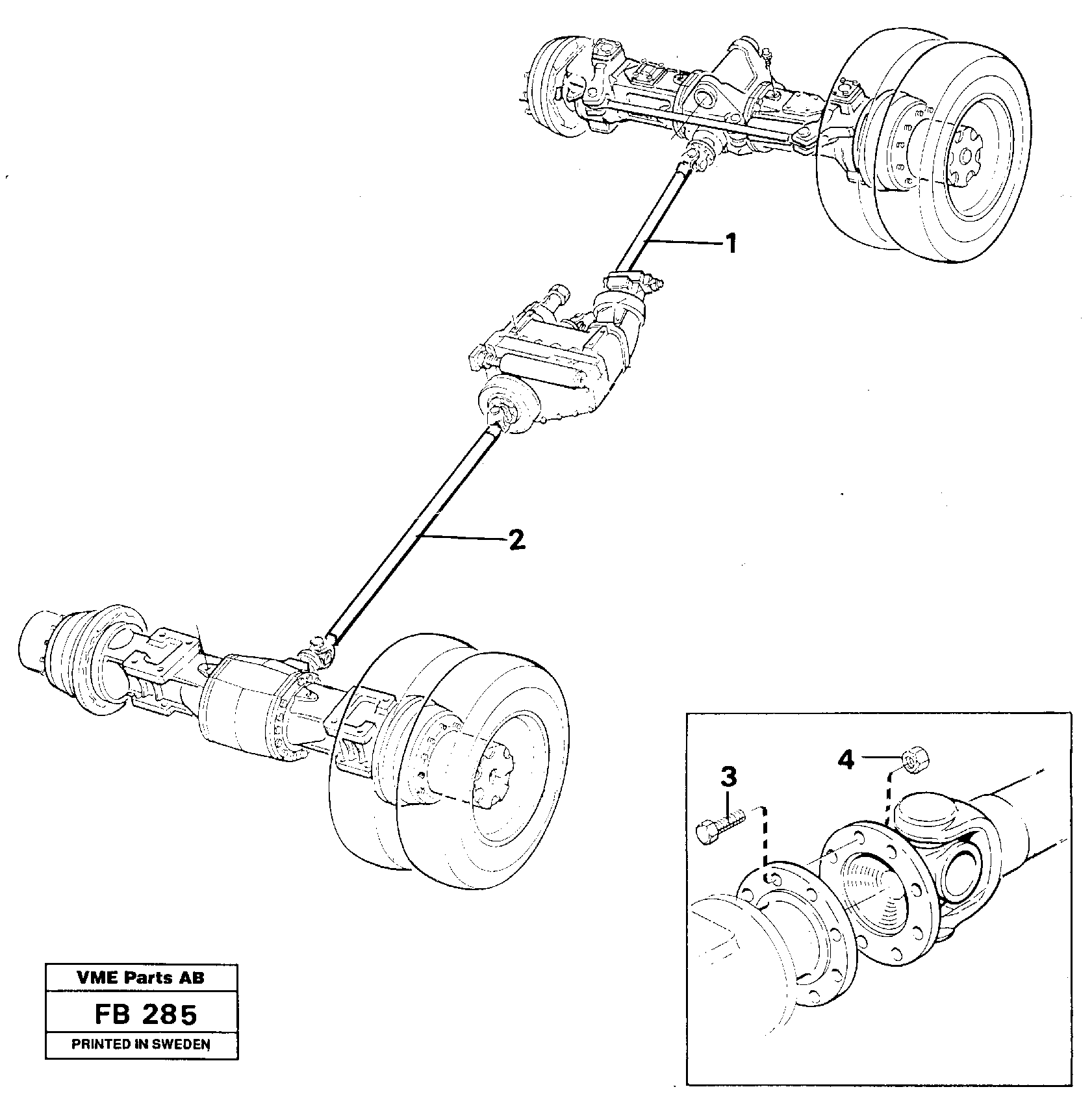 Propeller shafts Mounting — volvo parts diagram
