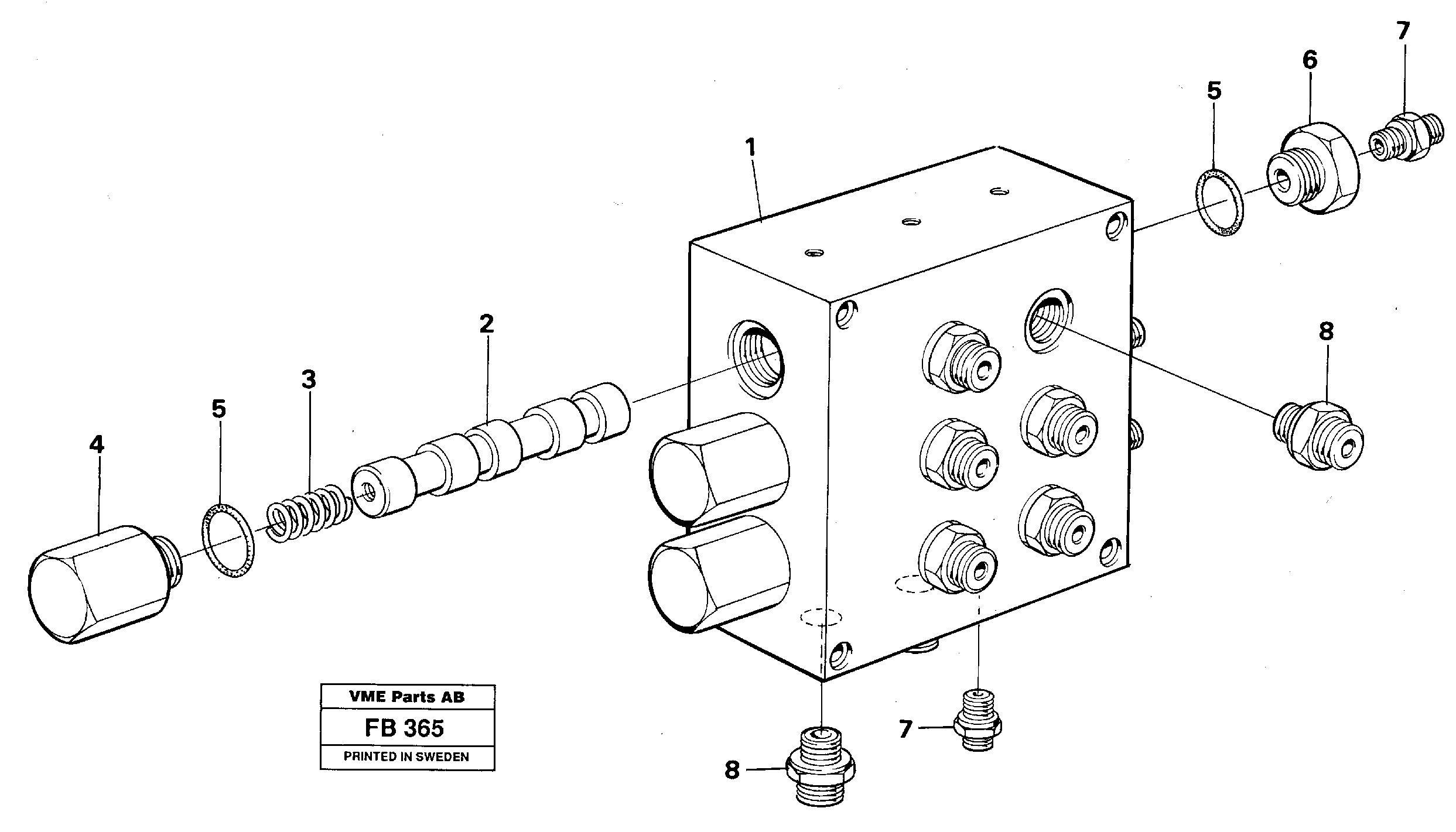 Valve Outriggers/dozerblade — volvo parts diagram