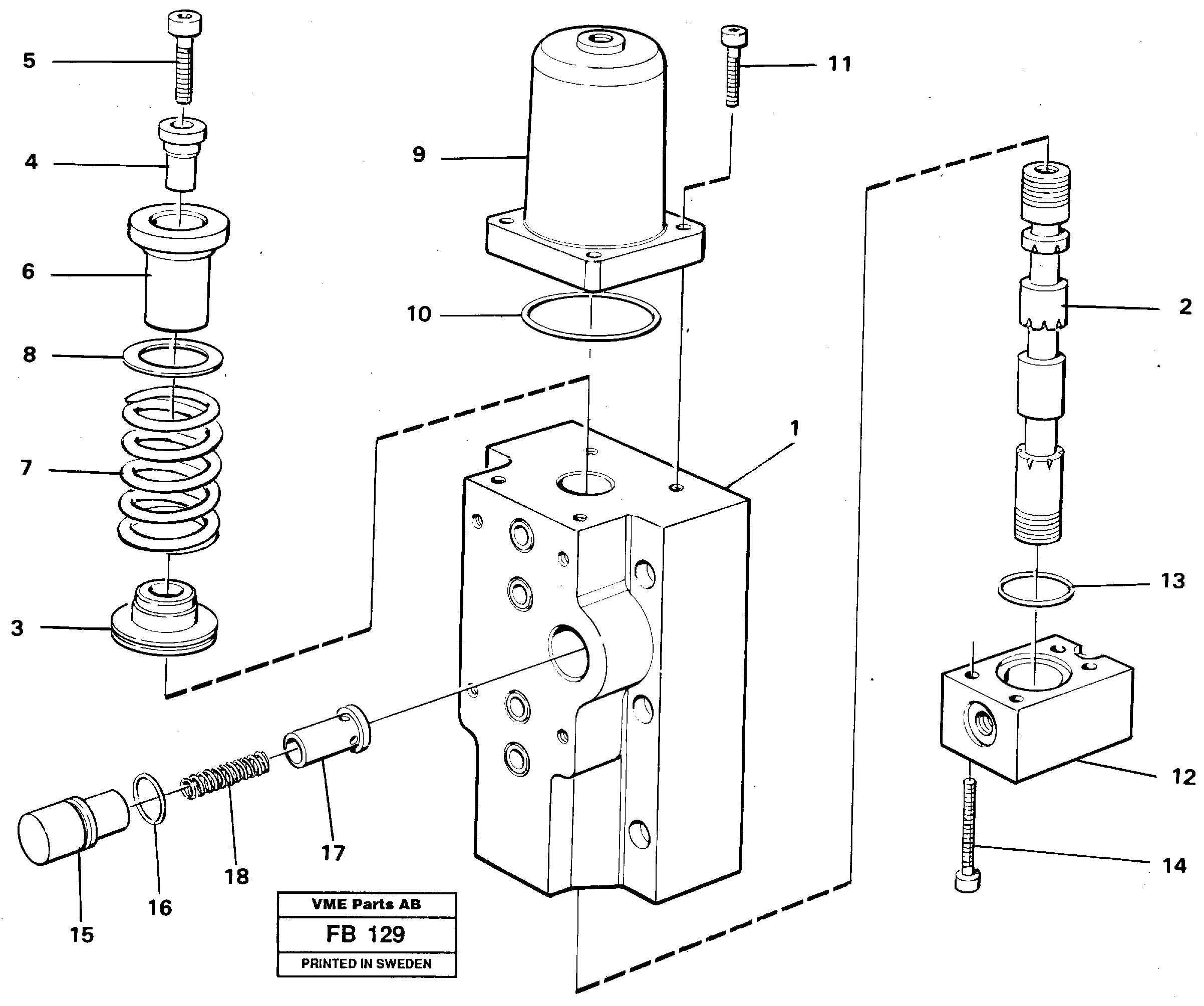 Four-way valves, Secondary — volvo parts diagram