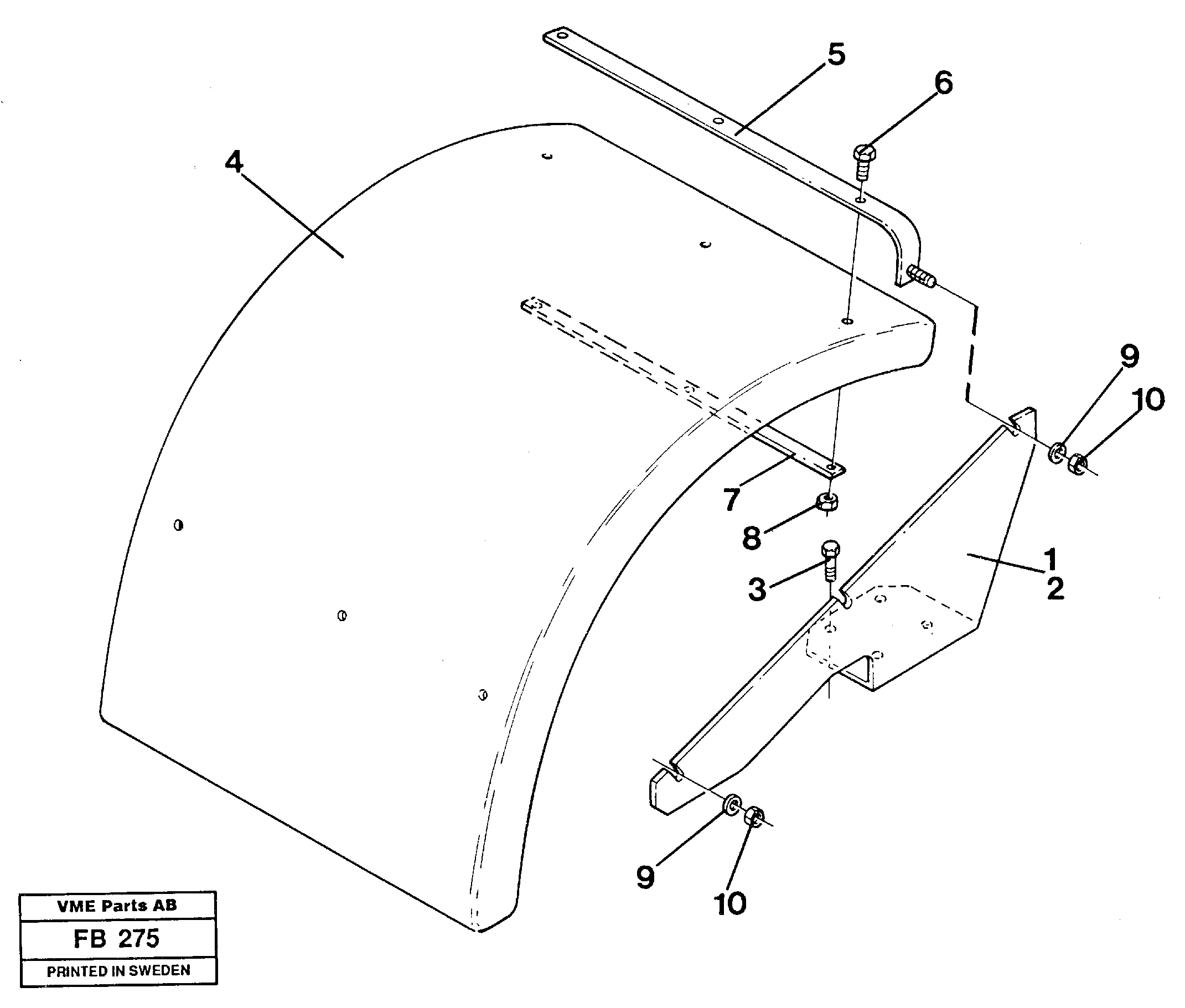 Mud guards, front. 14248681 — volvo parts diagram