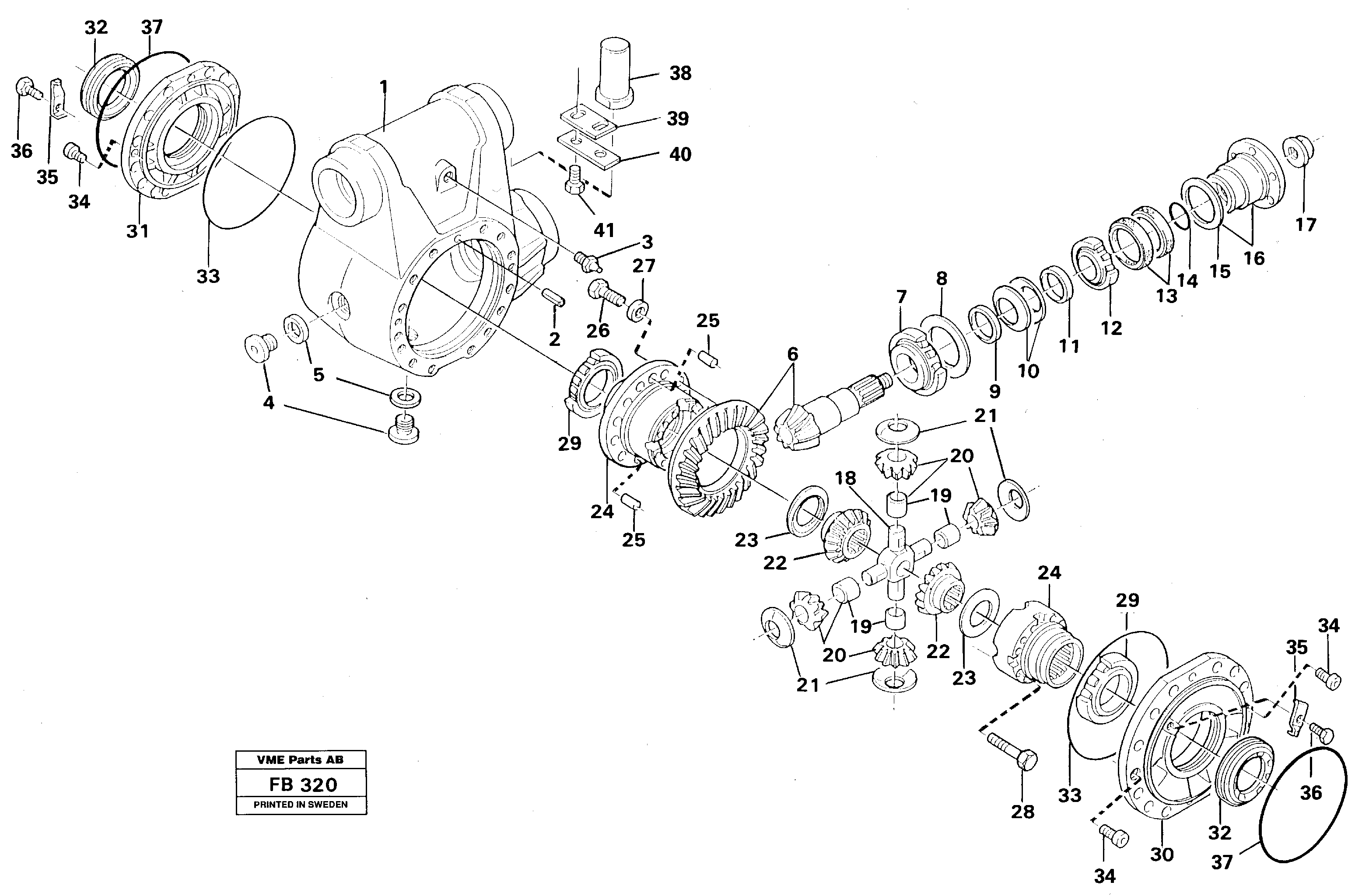 Differential. Front — volvo parts diagram