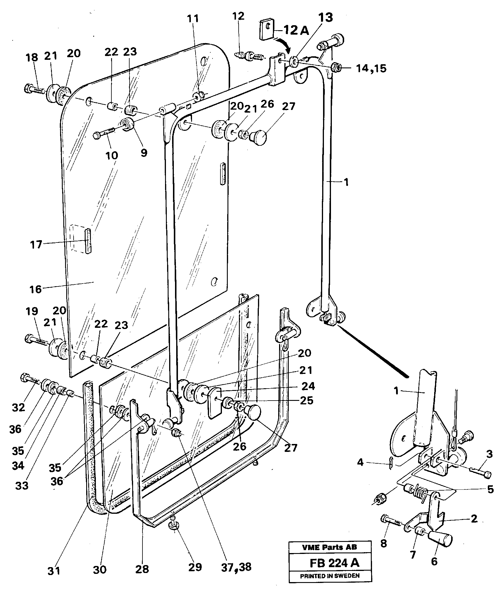 Front window — volvo parts diagram