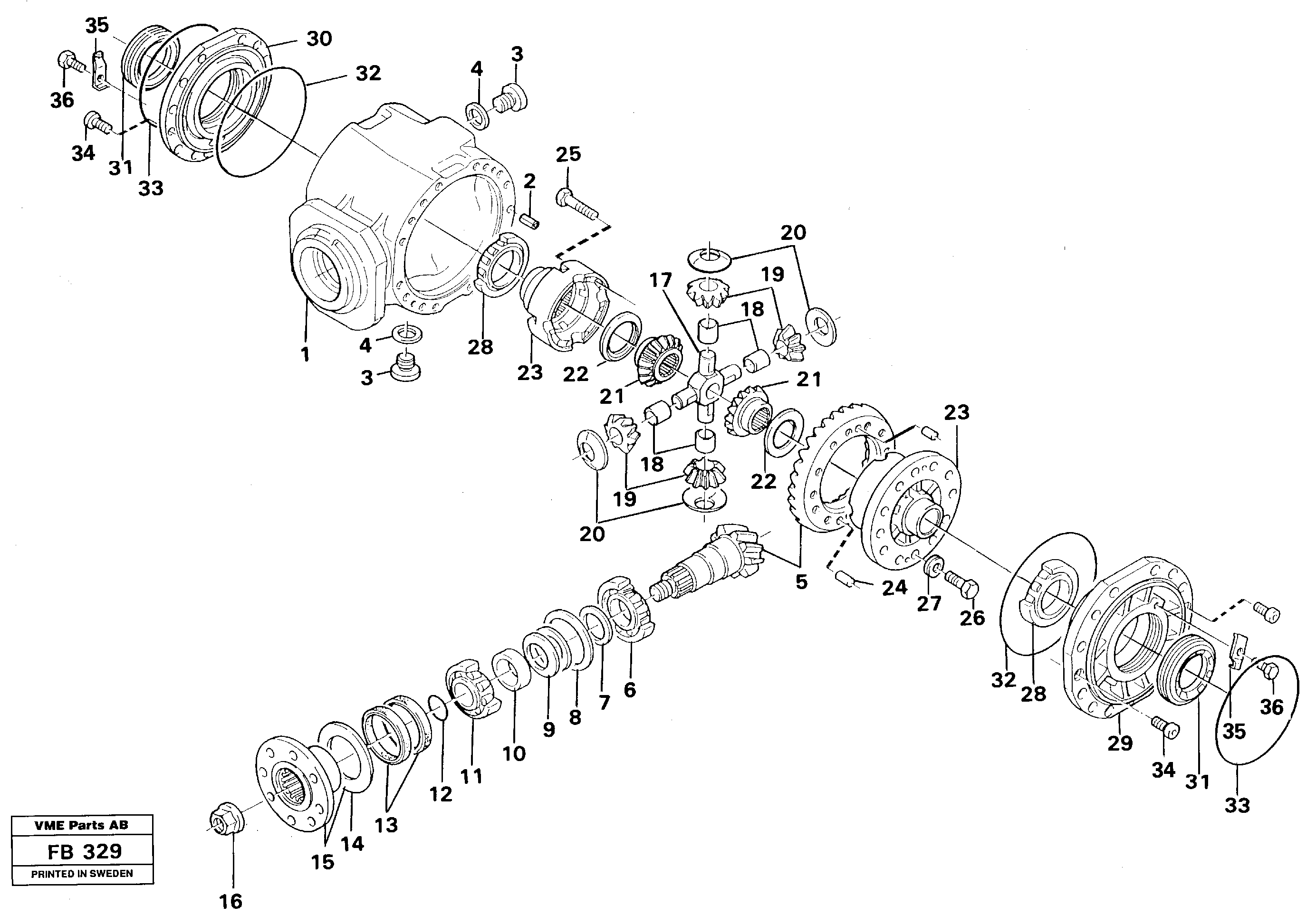 Differential. Rear — volvo parts diagram
