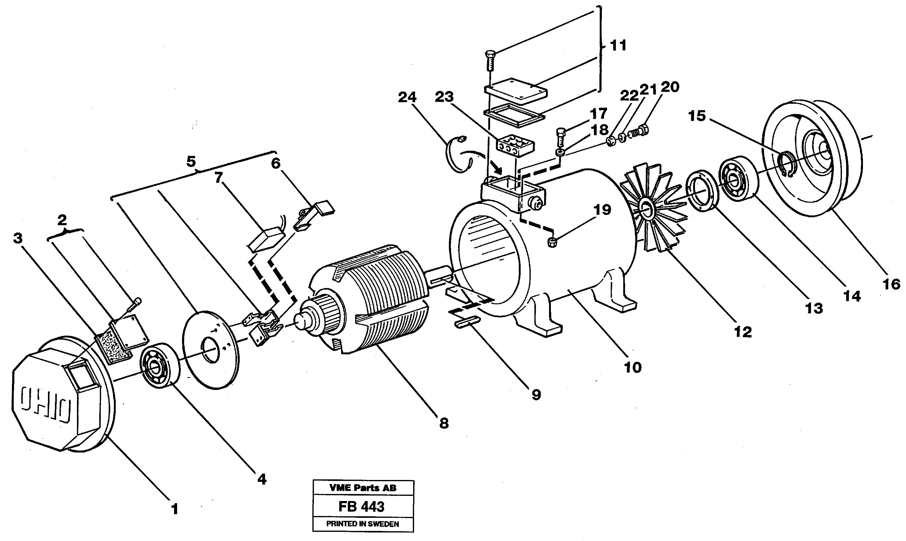 Magnet equipment Ohio, alternator 15 kw  14263260 — volvo parts diagram