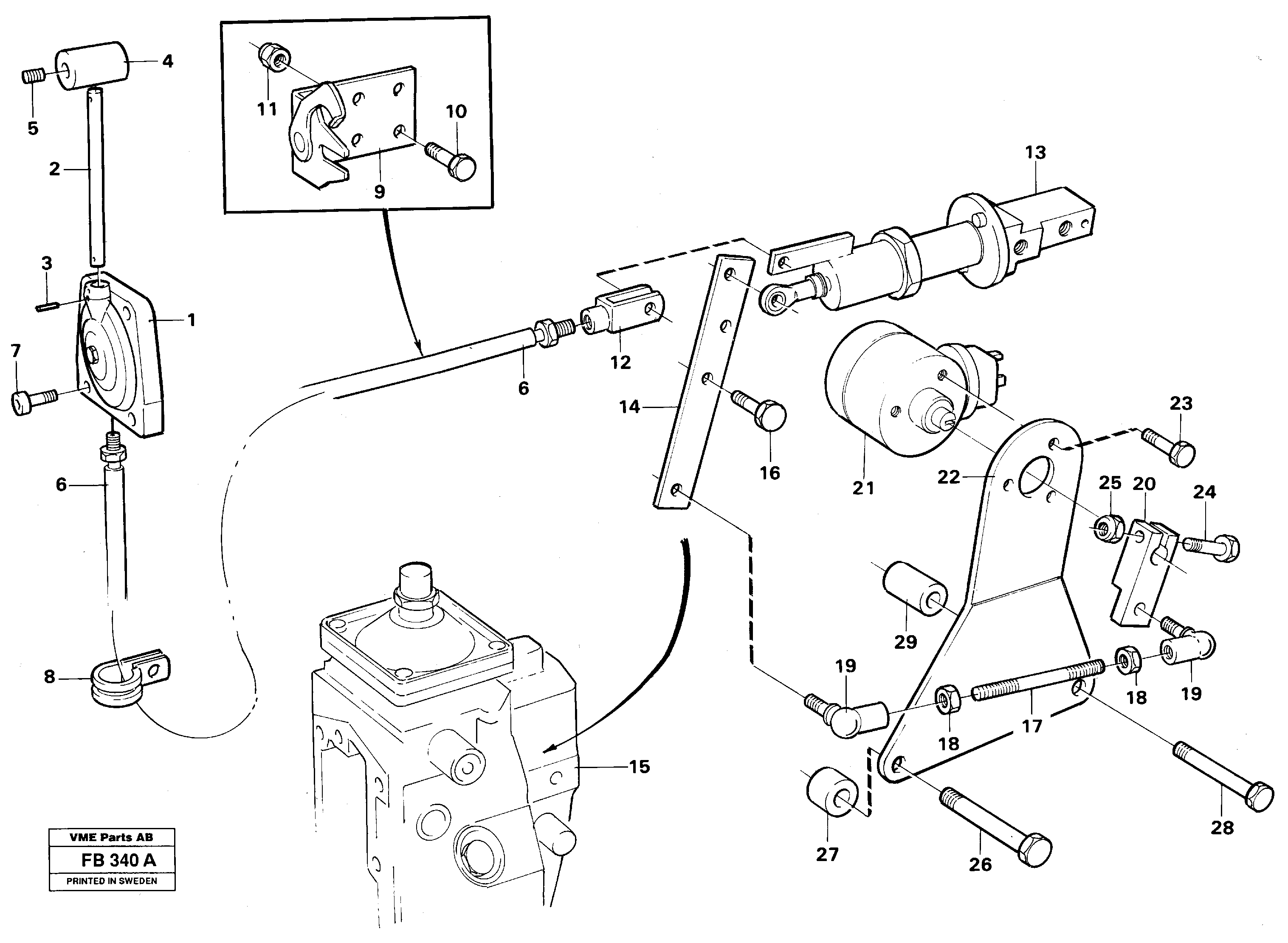 Throttle control — volvo parts diagram