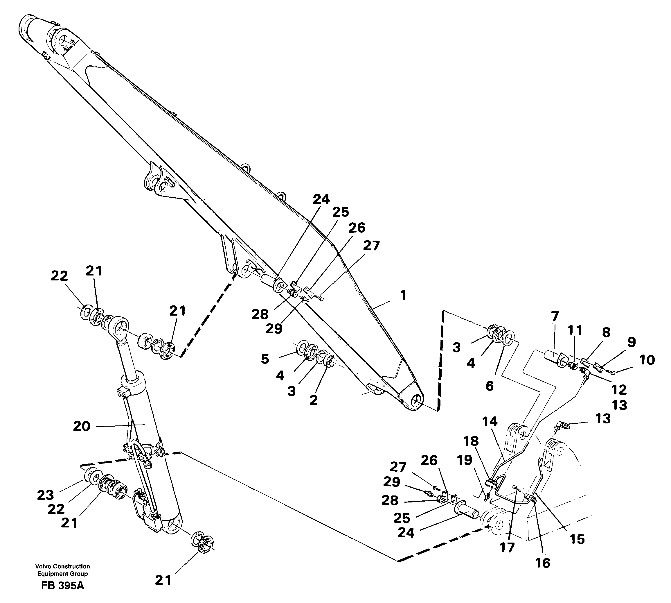 Materials handling equipmboom 6.0m, 6.75m. — volvo parts diagram