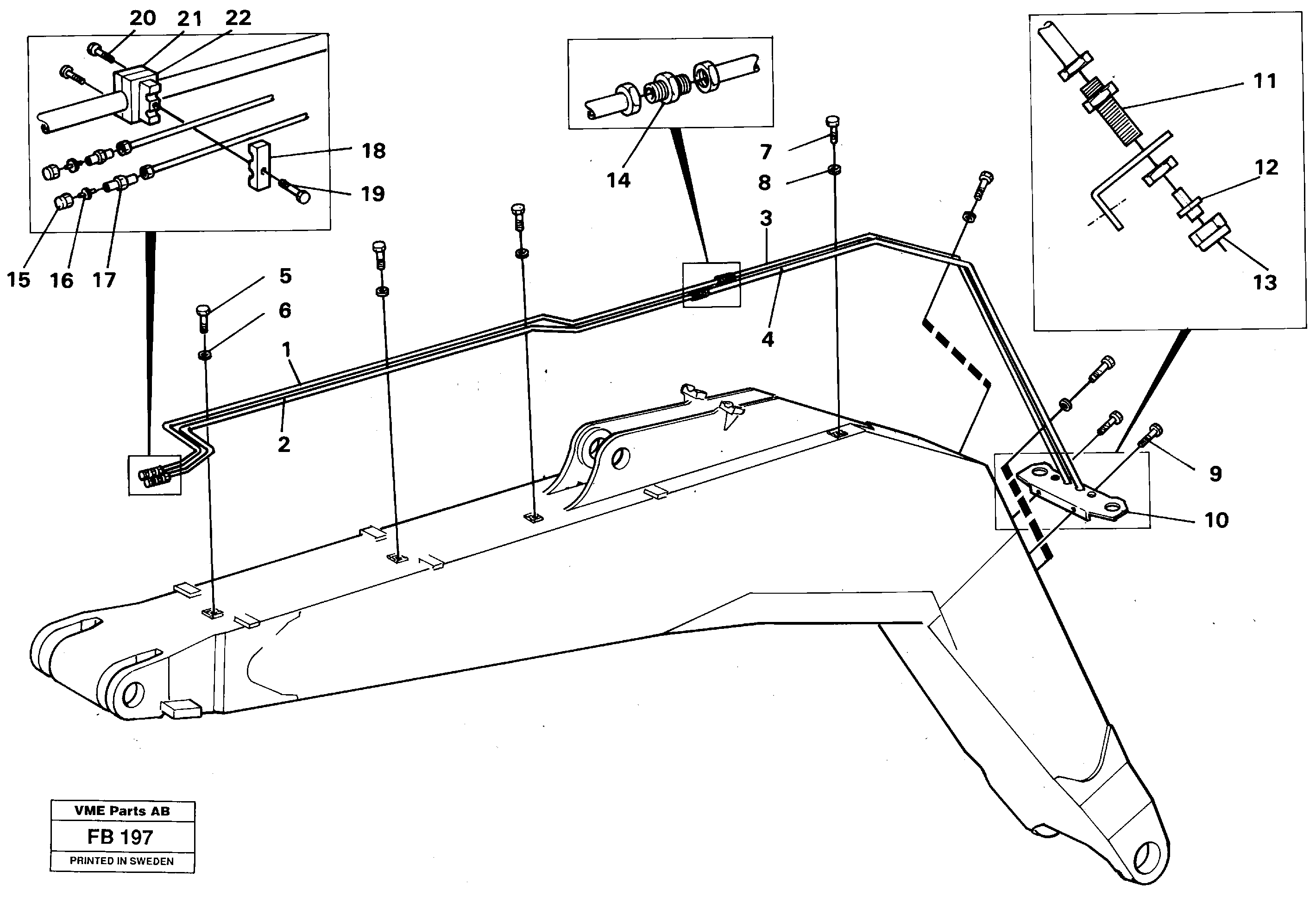 Hydr. quick fit equipm. on mono boom  14260953 — volvo parts diagram
