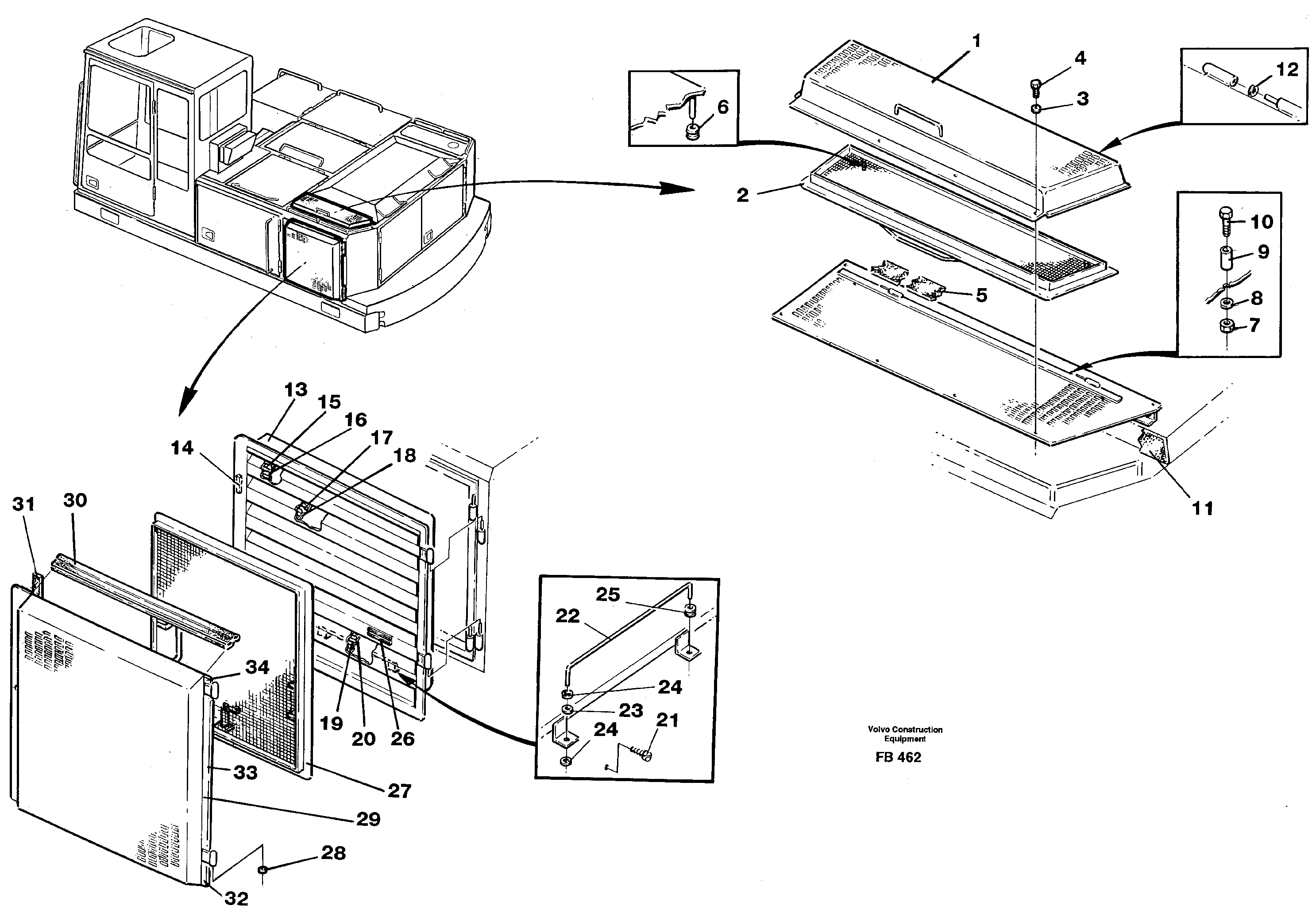 Cooler protection  SER NO 1603-, 14268198 — volvo parts diagram