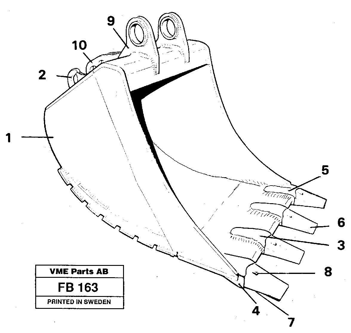 Buckets, direct fitting with plate cutting edges  14257674 14257911 — volvo parts diagram