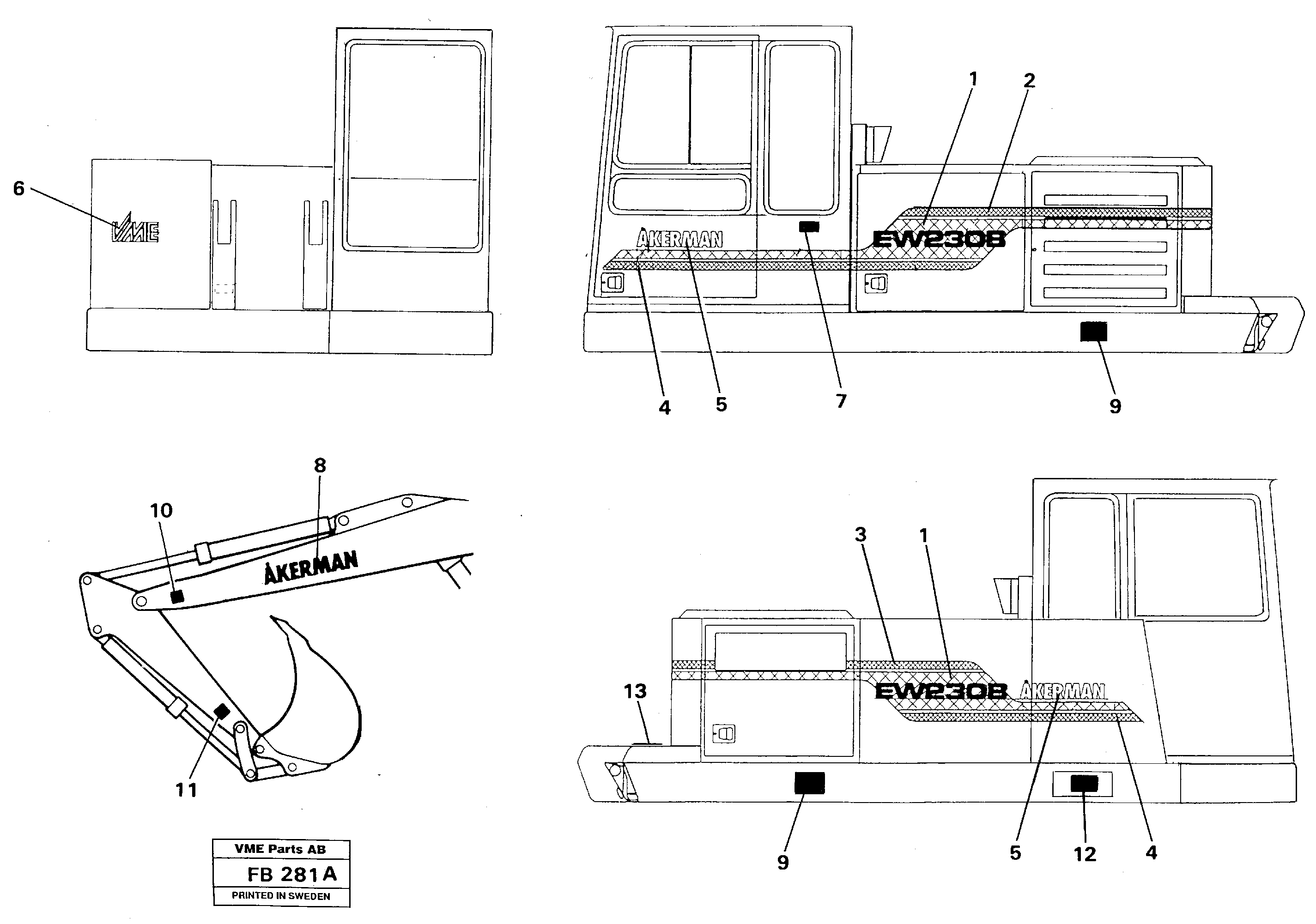 Sign plates and decals  SER NO -1509+1511+1512 — volvo parts diagram