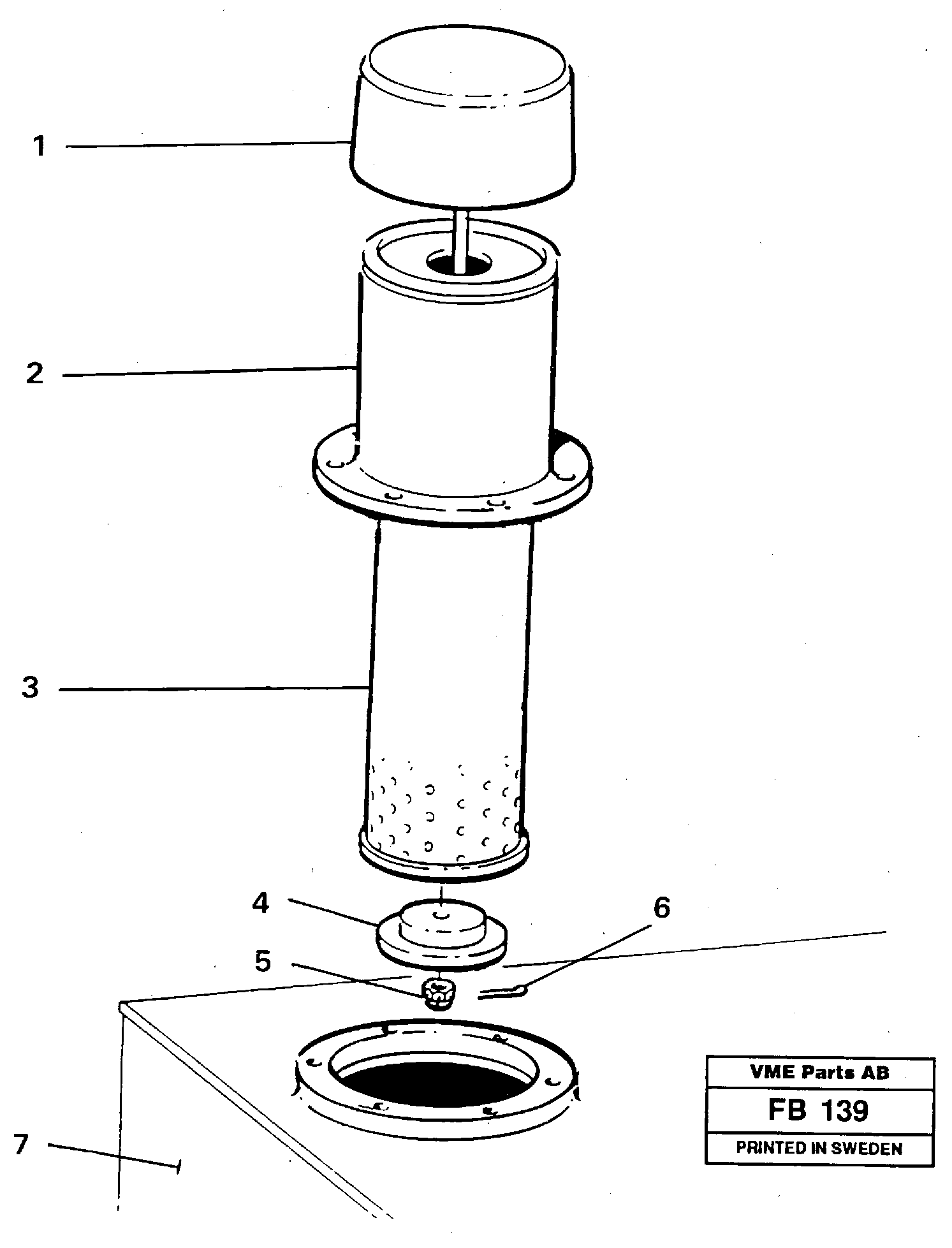 Air filter retainer — volvo parts diagram