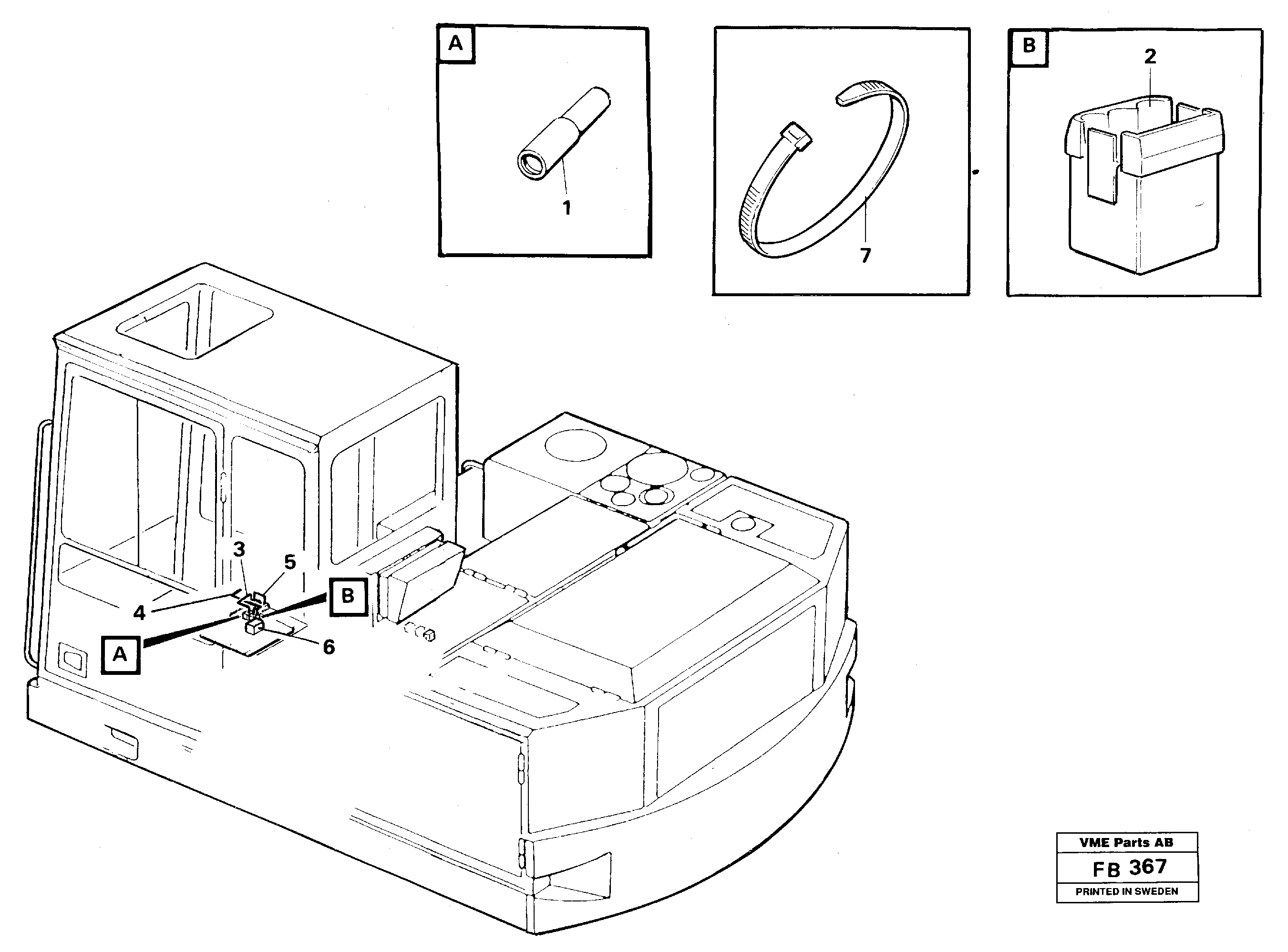 Electric installation for hydraulic hammer  14261292 — volvo parts diagram