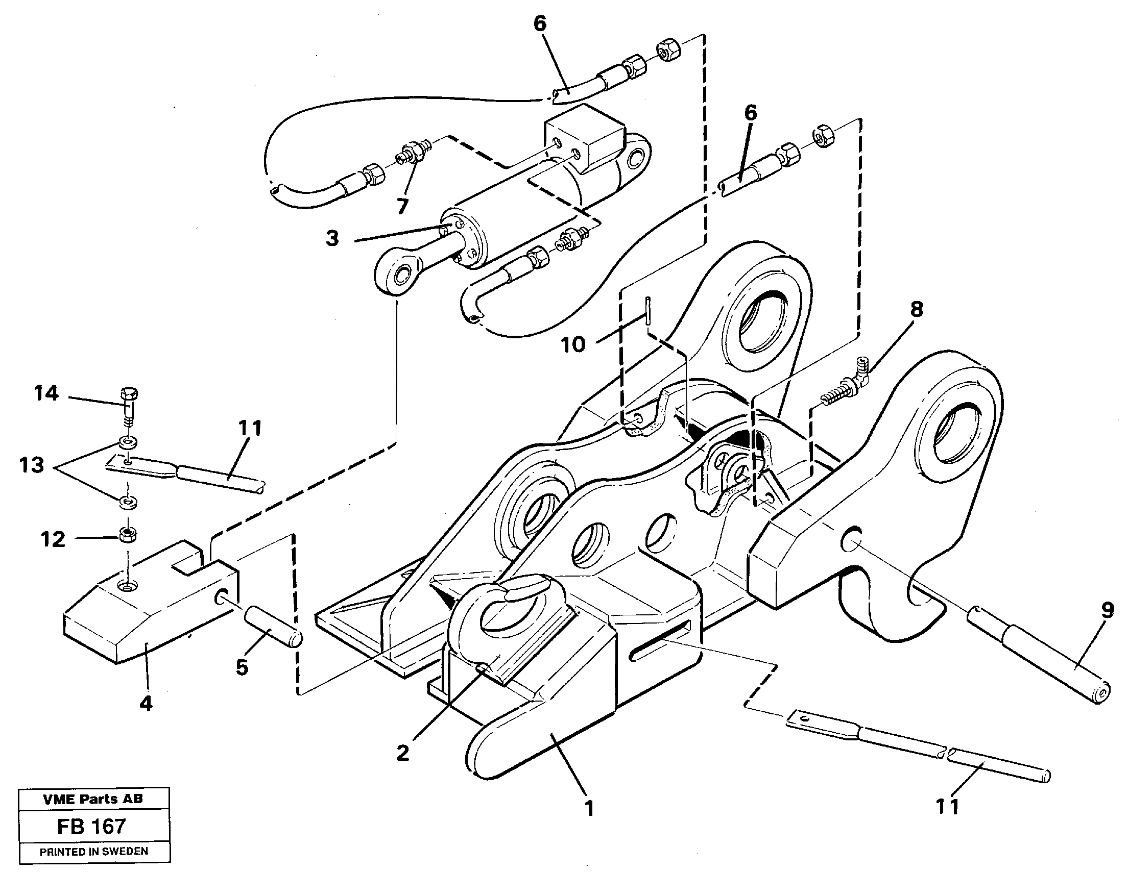 Quickfit, hydraulic  14255322 — volvo parts diagram