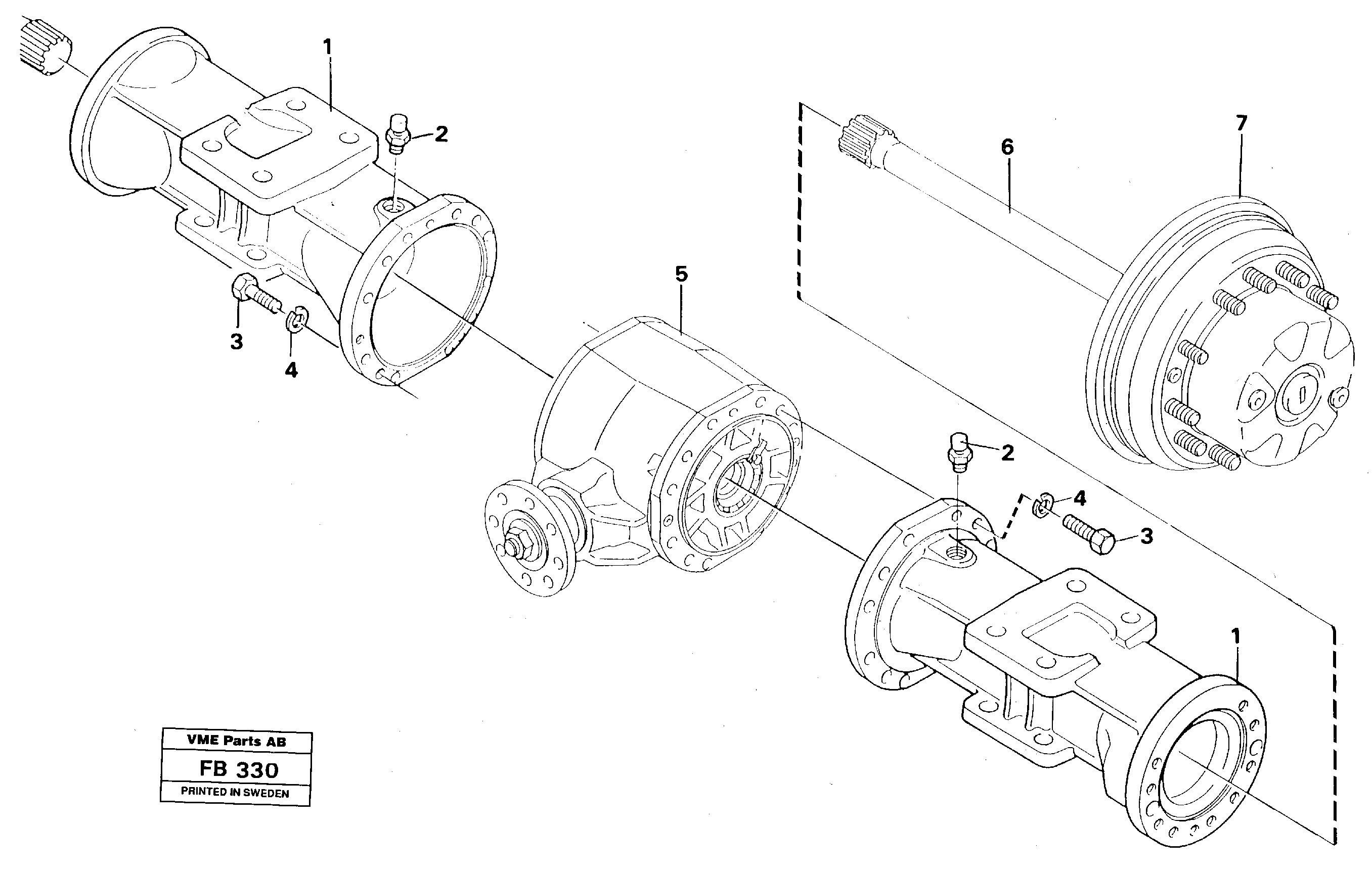 Axle beam. Rear — volvo parts diagram