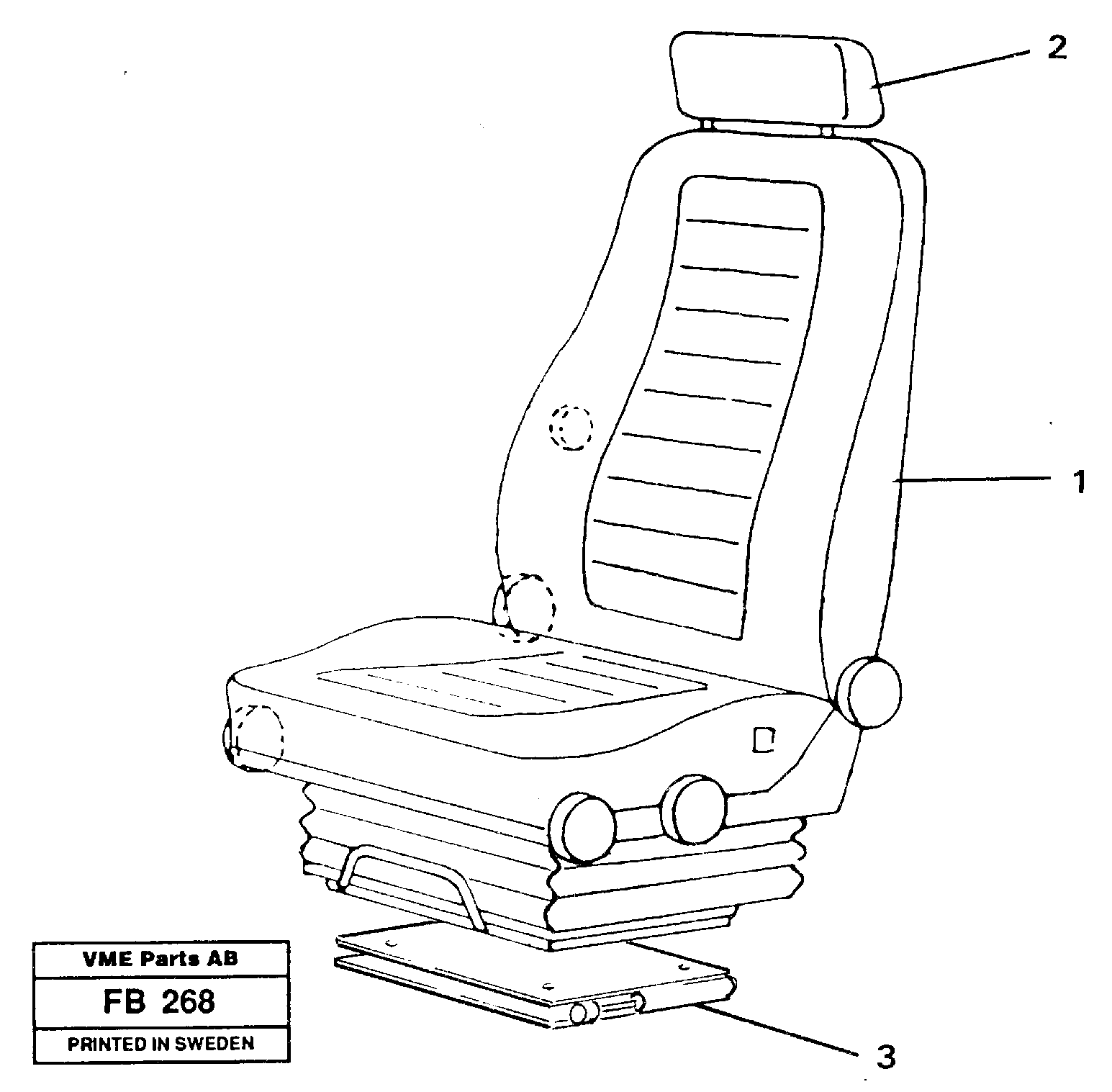 Operator seat Viking — volvo parts diagram