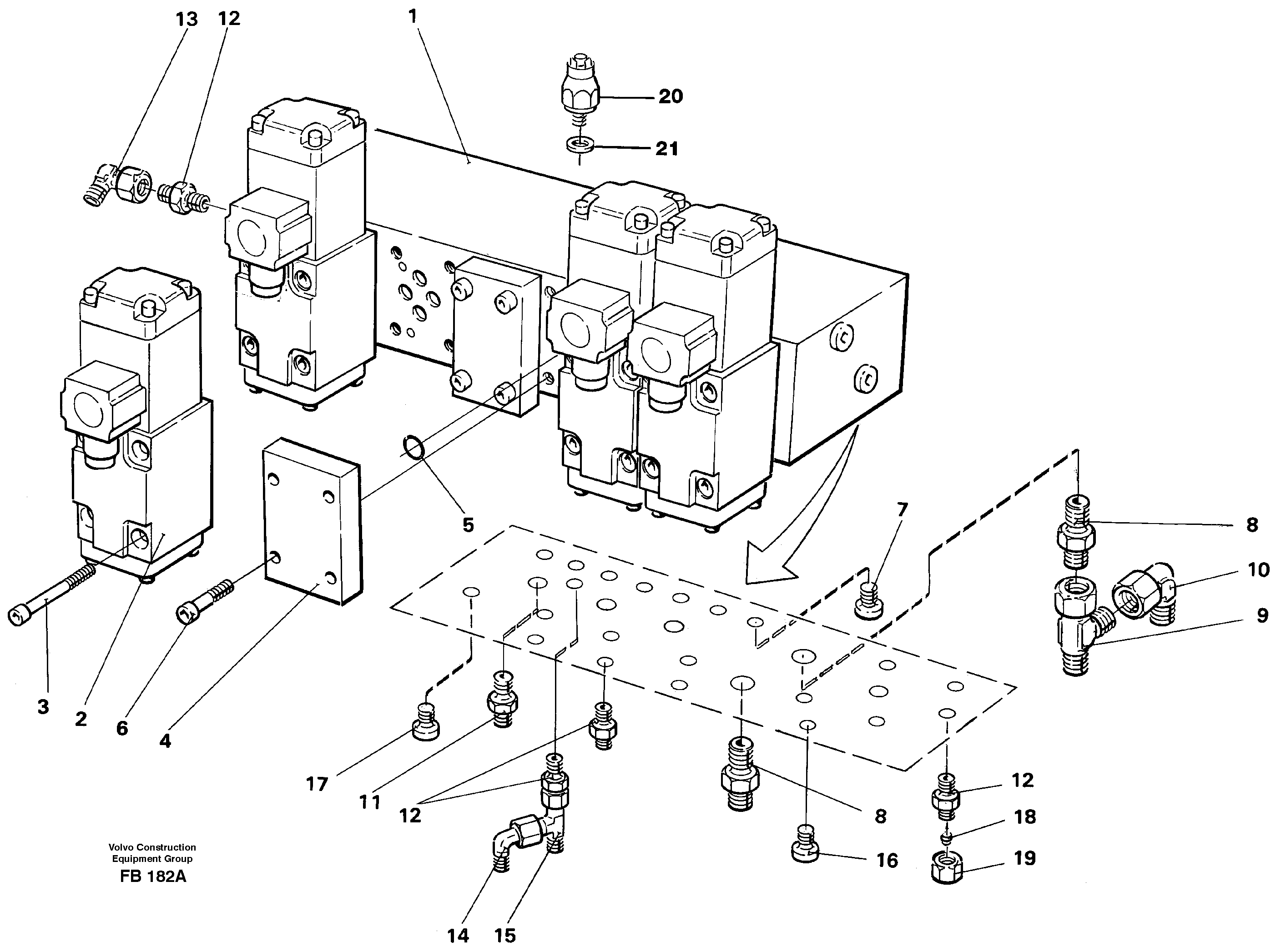 Stop control block — volvo parts diagram