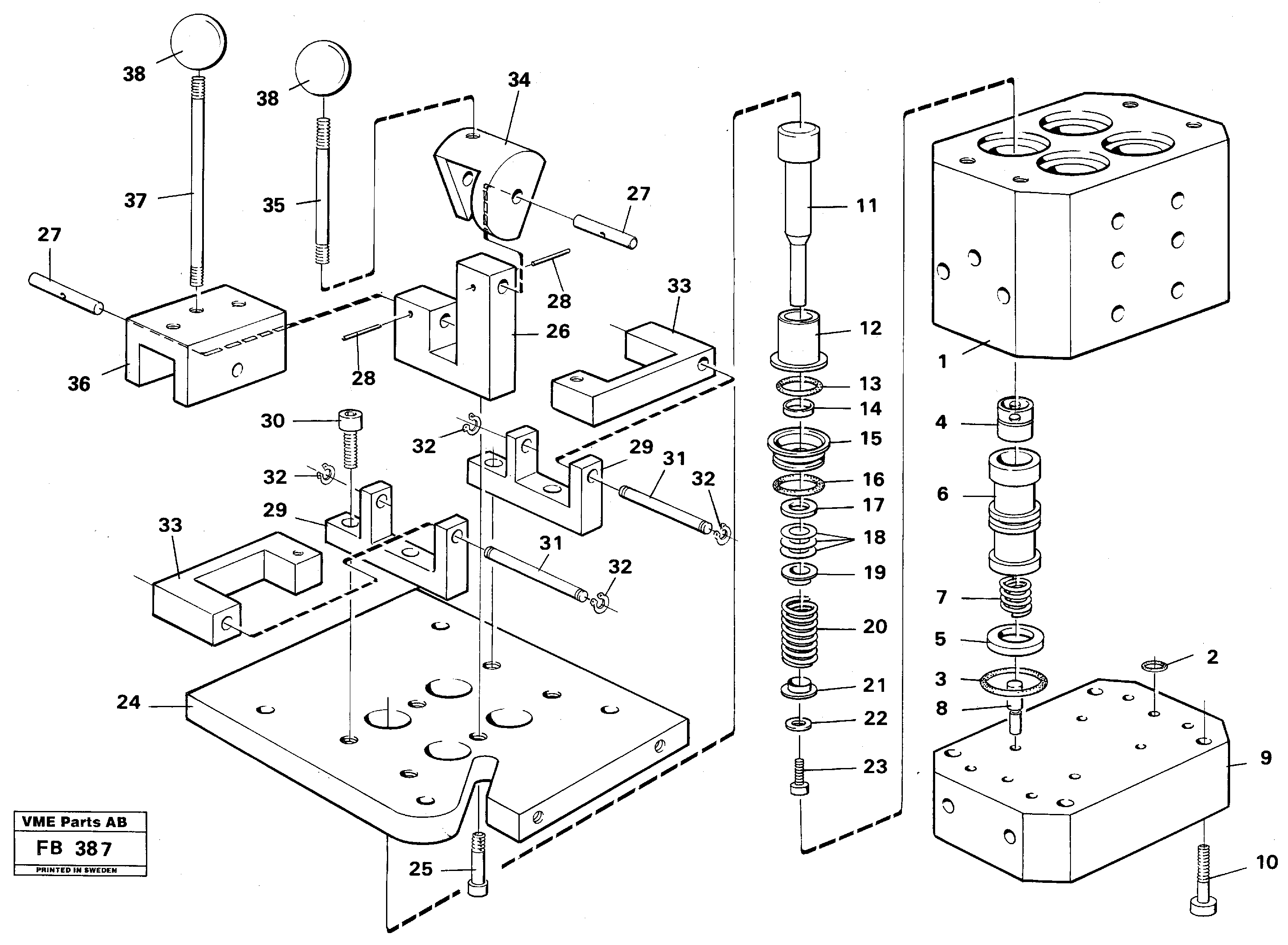 Control pressure valve — volvo parts diagram