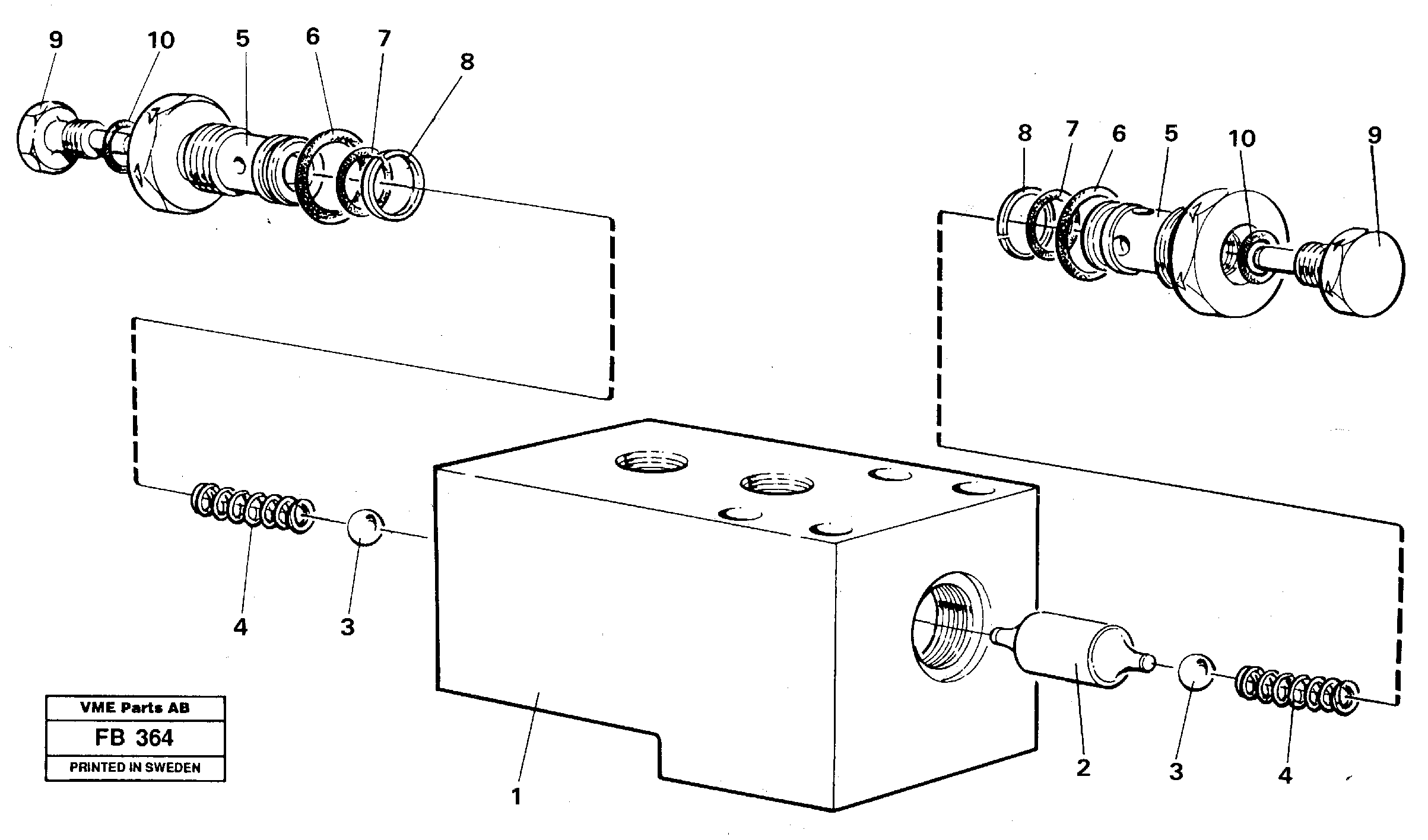 Hydraulic lock, outriggers — volvo parts diagram
