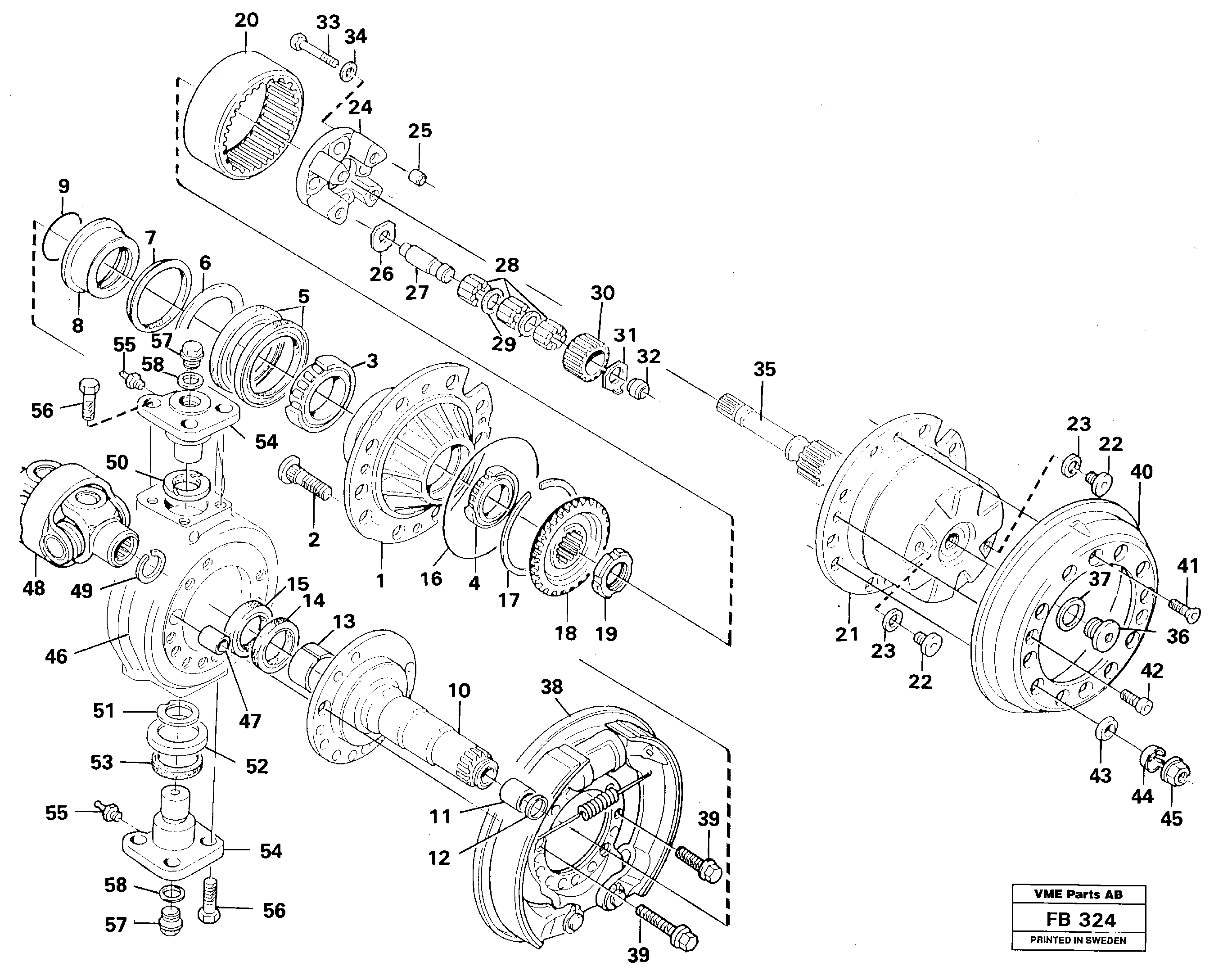 Wheel hub — volvo parts diagram