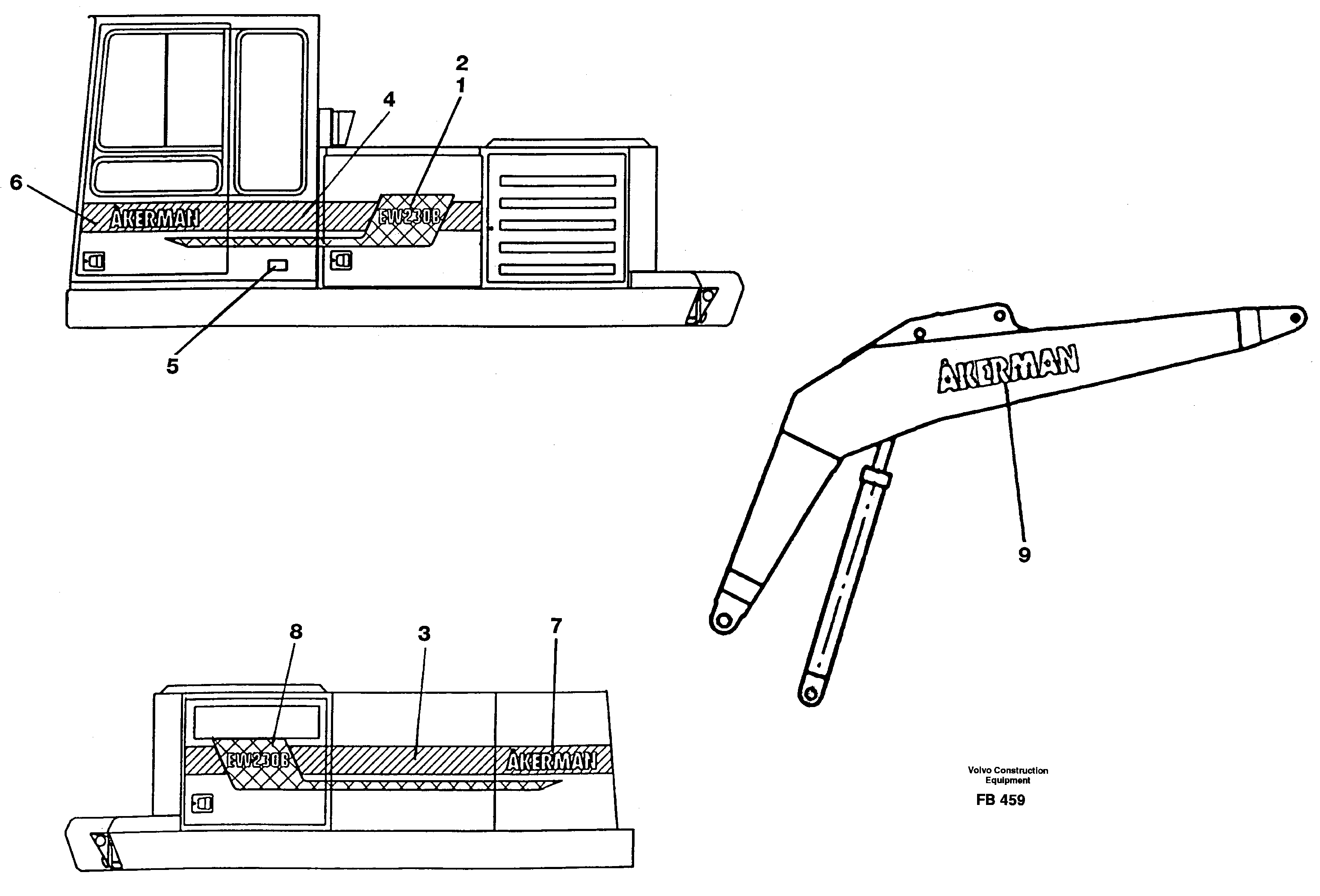 Stripes, outer location  SER NO 1510+1513- — volvo parts diagram